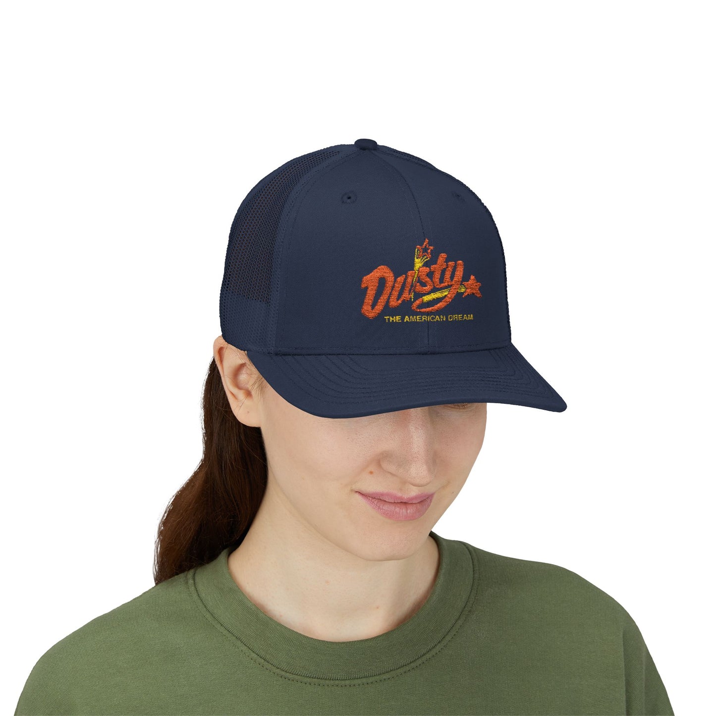 Dusty Snapback Trucker Cap, Trendy Hat, Gift for Him/Her, Casual Wear, Festival Accessory, Outdoor Style
