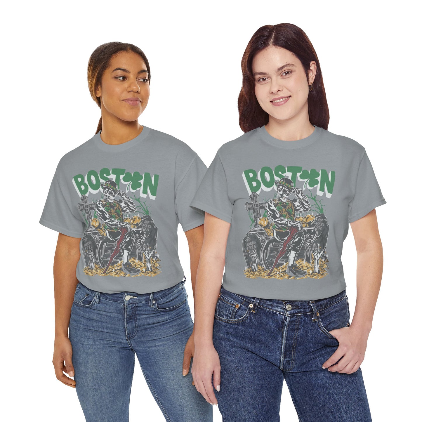 Boston Graphic Tee, Unisex Heavy Cotton T-Shirt, Vintage Boston Shirt, Irish Pride Apparel, St. Patrick's Day Gift, Casual Wear