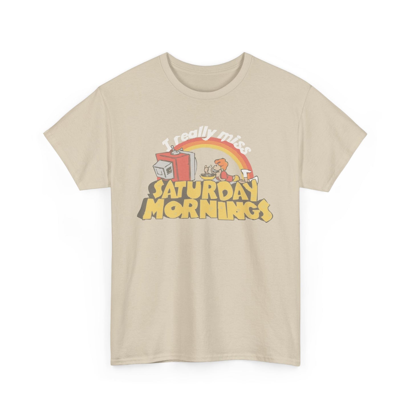 Retro Saturday Mornings Tee, Vintage Cartoon Shirt, Unisex Cotton Tee, Cozy Weekend Vibe, Perfect Gift for Nostalgia Lovers
