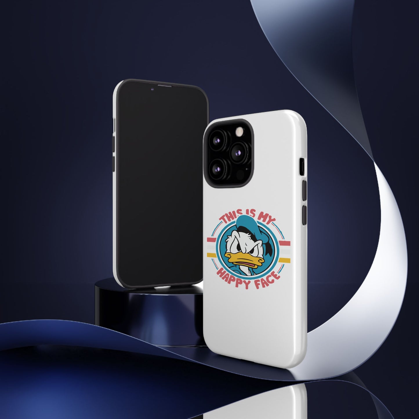 Tough Cases: This is My Happy Face Phone Case, Funny Phone Case, Donald Duck Case, Cute Phone Accessory, Gift for Disney Fans