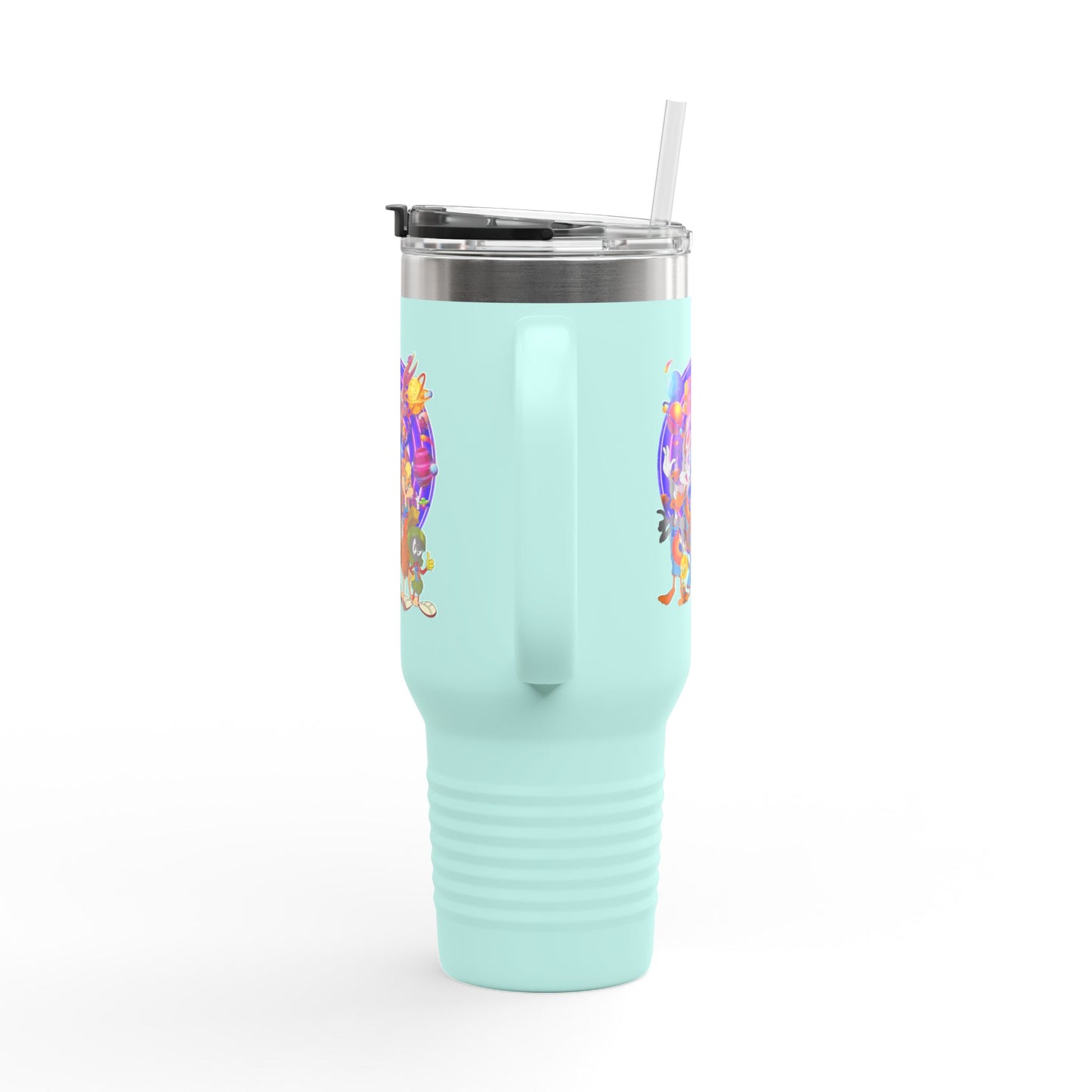 Colorful Insulated Travel Mug, 40oz - Fun for Road Trips, Tailgating, Hot Summer Days, Gift for Friends, Family, or Kids
