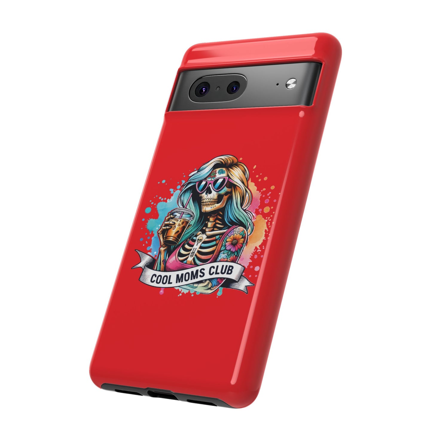 Cool Moms Club Phone Case - Tough Cases, Funky Phone Cover, Gift for Moms, Skeleton Design, Trendy Tech Accessories