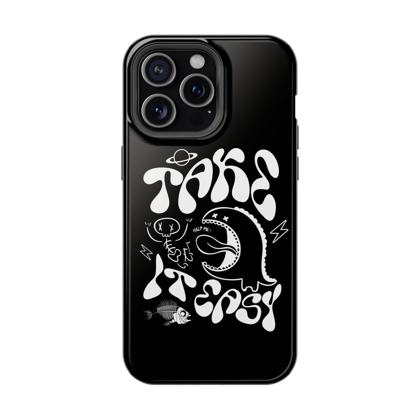 Magnetic Phone Case - Take It Easy Design, Cute Phone Cover, Gift for Him or Her, Trendy Accessories, Unique Tech Gifts