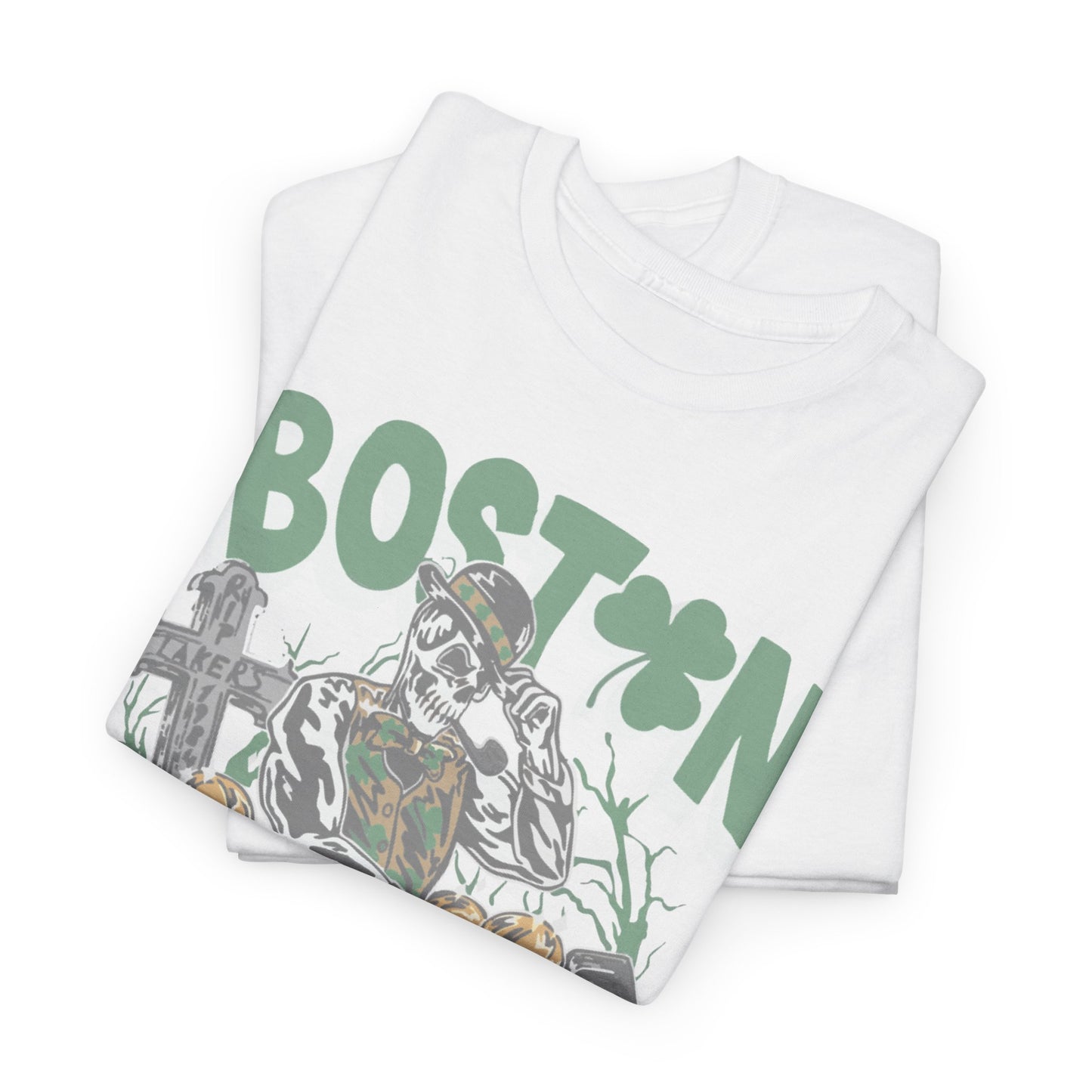 Boston Graphic Tee, Unisex Heavy Cotton T-Shirt, Vintage Boston Shirt, Irish Pride Apparel, St. Patrick's Day Gift, Casual Wear