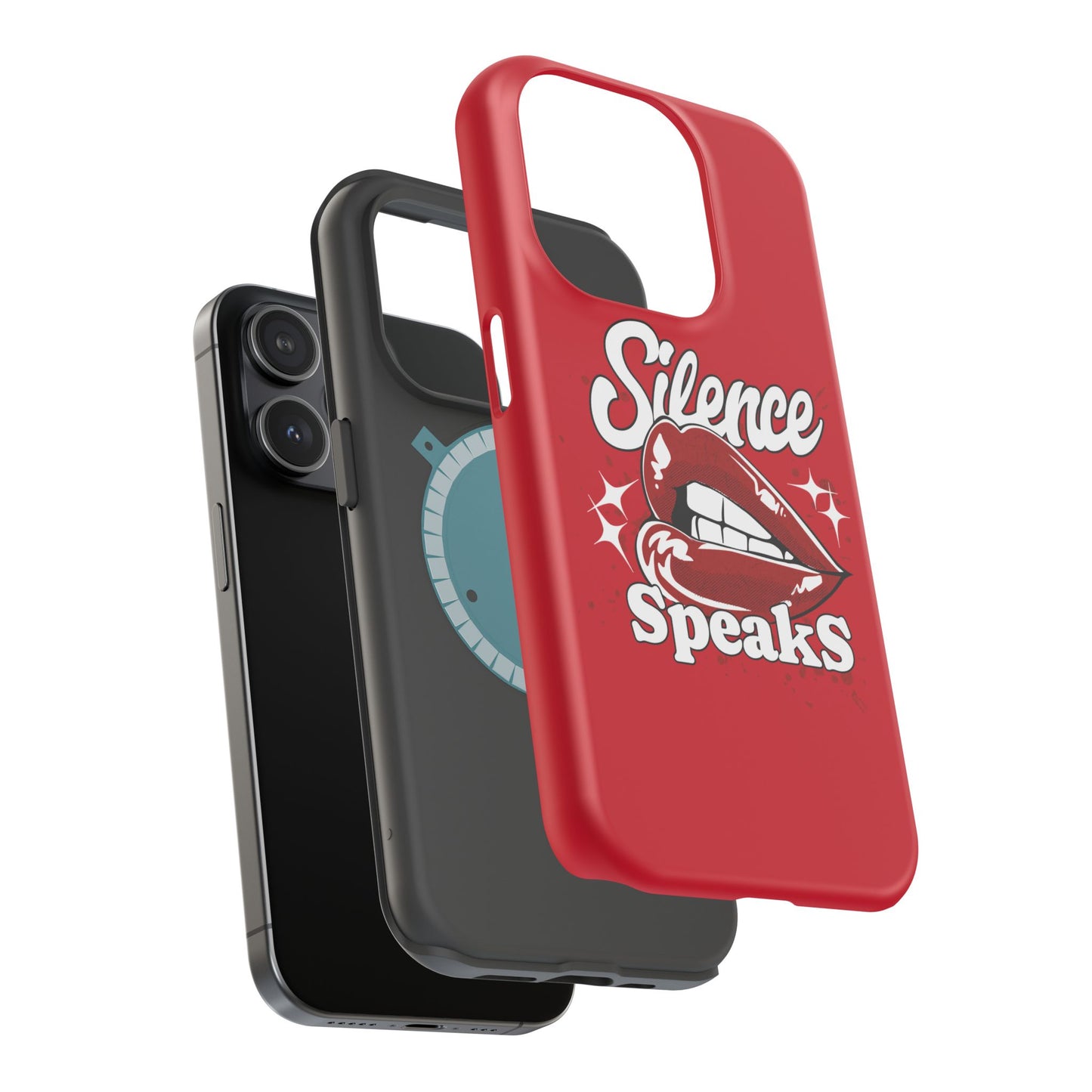 Bold Expression Magnetic Tough Cases, Phone Cover, Gift for Her, Pop Art, Trendy Accessory, Silence Speaks Design