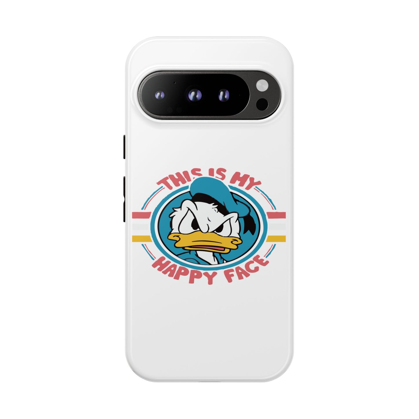 Tough Cases: This is My Happy Face Phone Case, Funny Phone Case, Donald Duck Case, Cute Phone Accessory, Gift for Disney Fans
