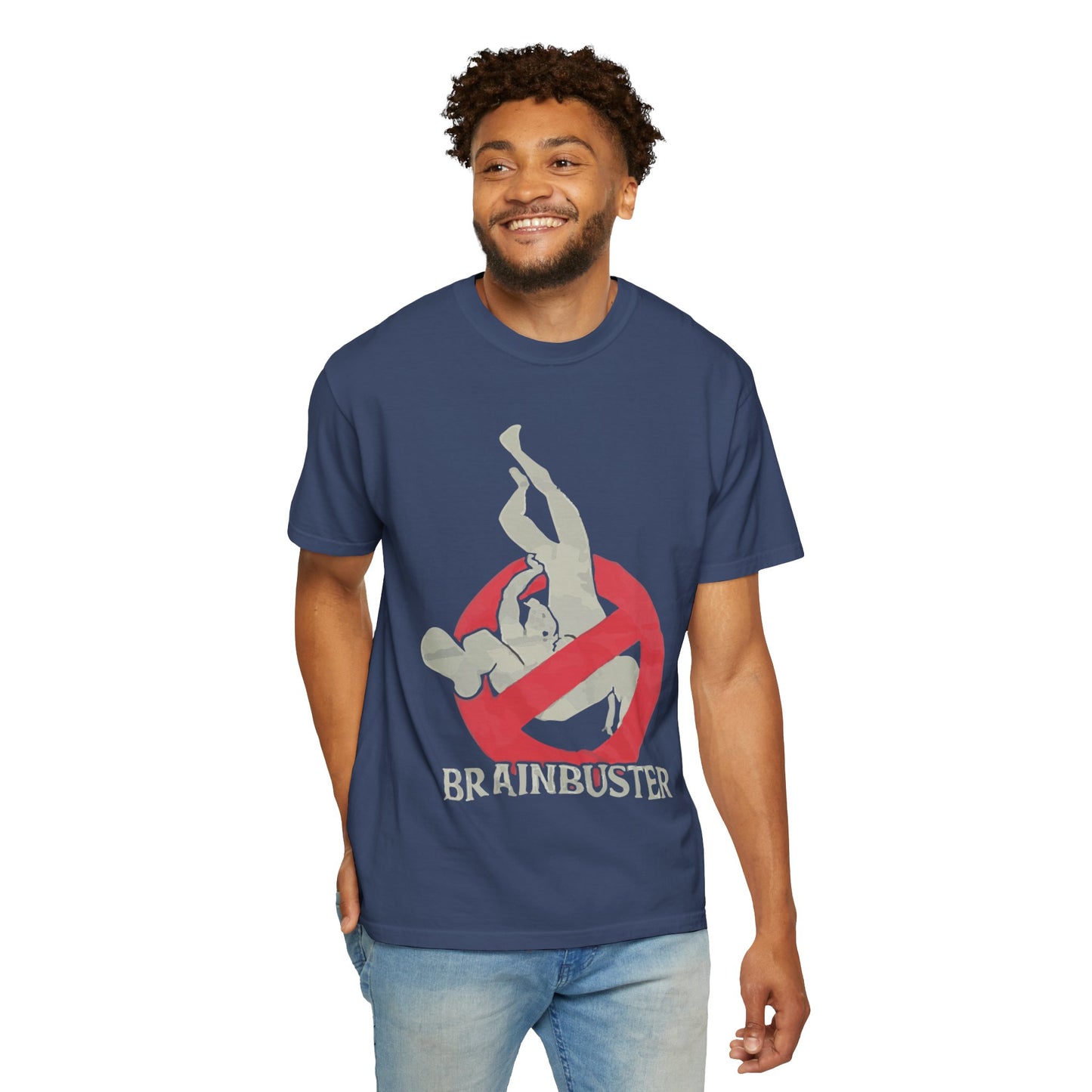 Unisex Fun Graphic T-Shirt, Graphic Tee, Casual Wear, Gift for Wrestling Fans, Brainbuster Design, Humor Apparel, Everyday Style