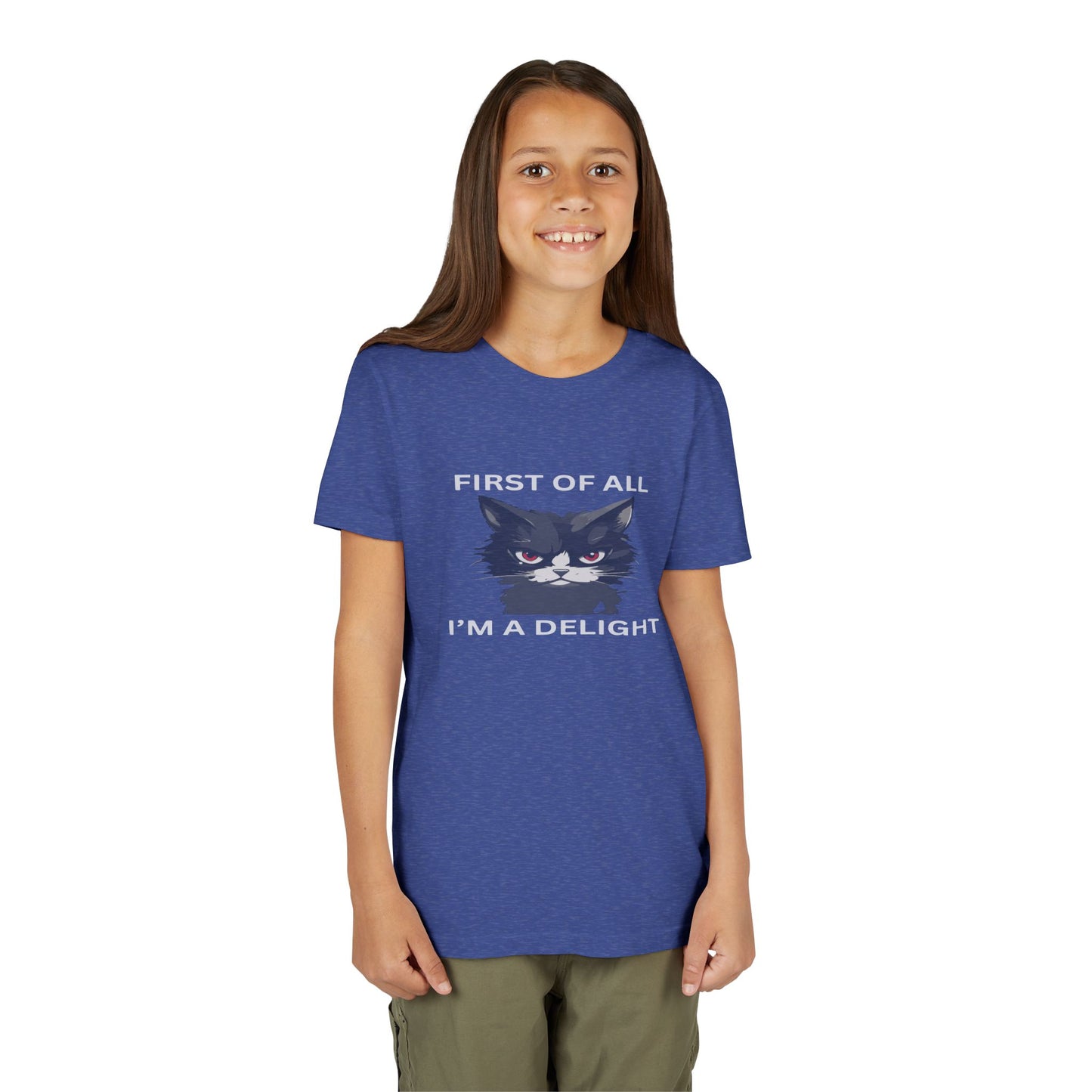 Youth Cat Humor Tee - Perfect for Cat Lovers, Birthday Gifts for Kids, Everyday Wear, Funny Quotes Shirt, Gift for Pet Lovers