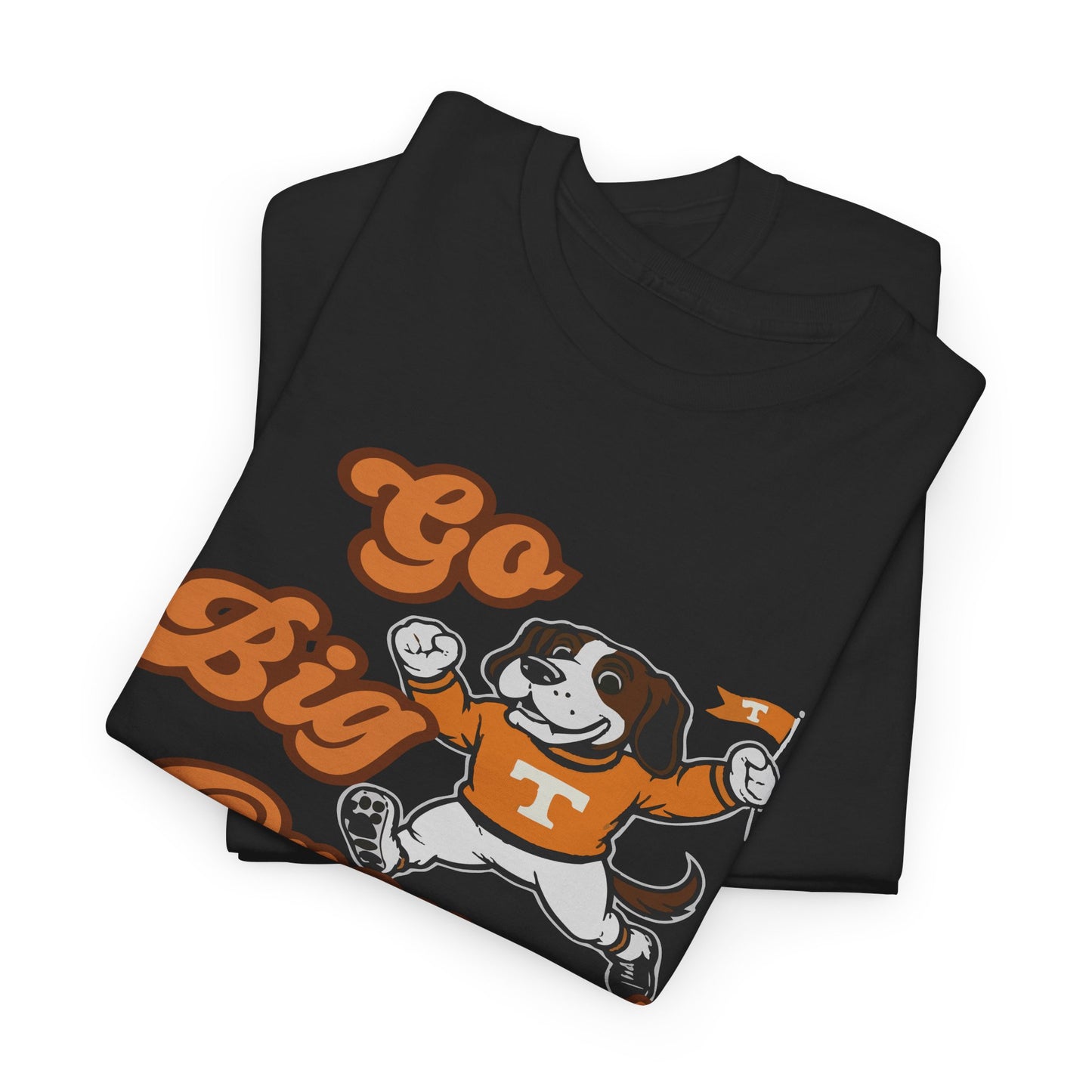 Go Big Orange Unisex Heavy Cotton Tee, Sports Fan Shirt, Casual Wear, College Game Day Top, Gift for Sports Enthusiasts