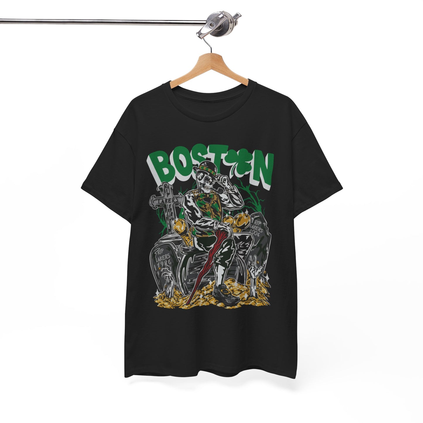 Boston Graphic Tee, Unisex Heavy Cotton T-Shirt, Vintage Boston Shirt, Irish Pride Apparel, St. Patrick's Day Gift, Casual Wear