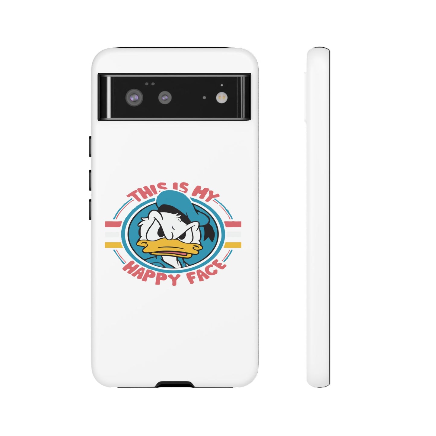 Tough Cases: This is My Happy Face Phone Case, Funny Phone Case, Donald Duck Case, Cute Phone Accessory, Gift for Disney Fans