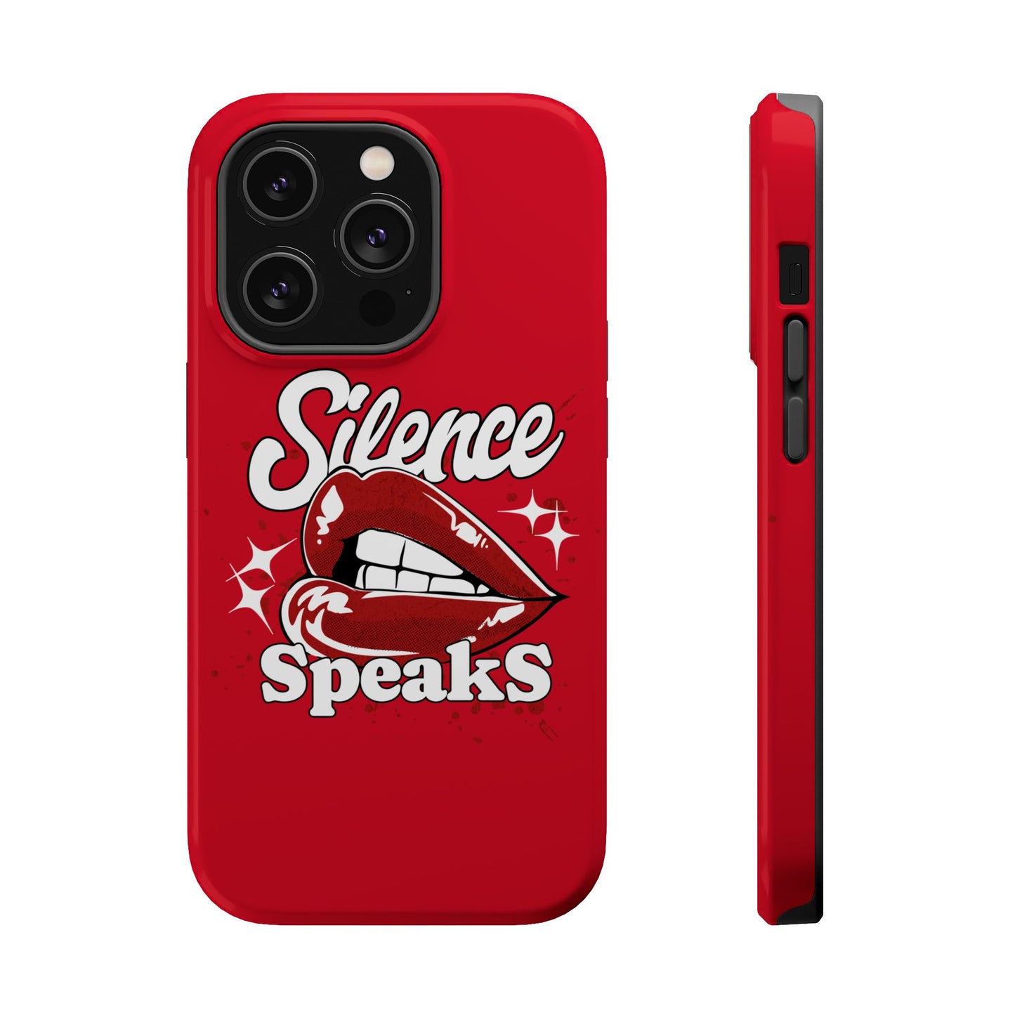 Bold Expression Magnetic Tough Cases, Phone Cover, Gift for Her, Pop Art, Trendy Accessory, Silence Speaks Design