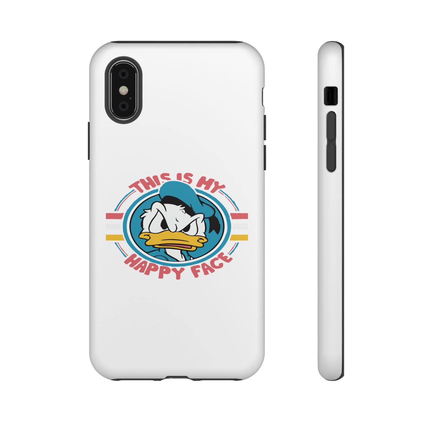 Tough Cases: This is My Happy Face Phone Case, Funny Phone Case, Donald Duck Case, Cute Phone Accessory, Gift for Disney Fans