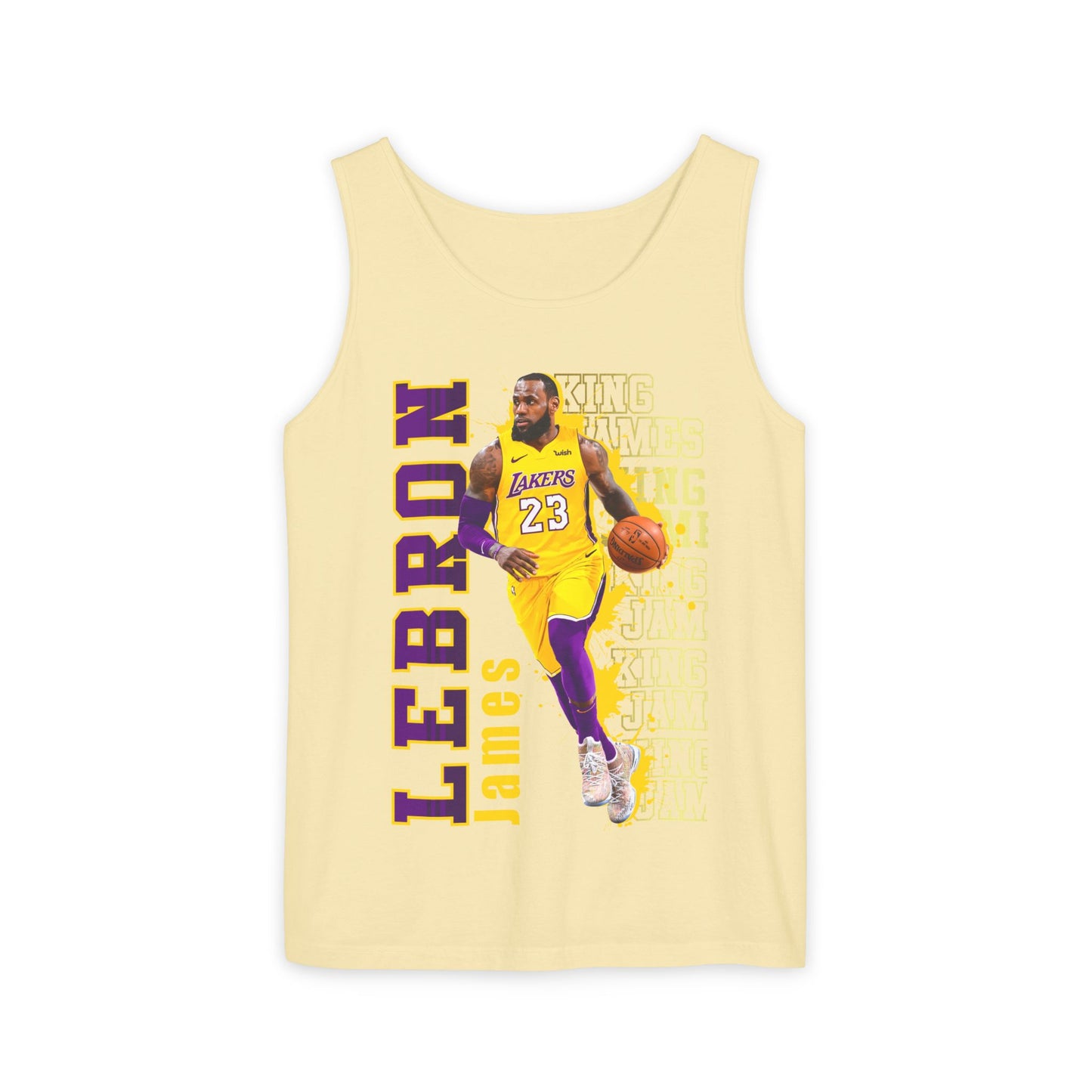 LeBron James Unisex Garment-Dyed Tank Top, Basketball Apparel, Sportswear, Summer Outfit, Fan Gear