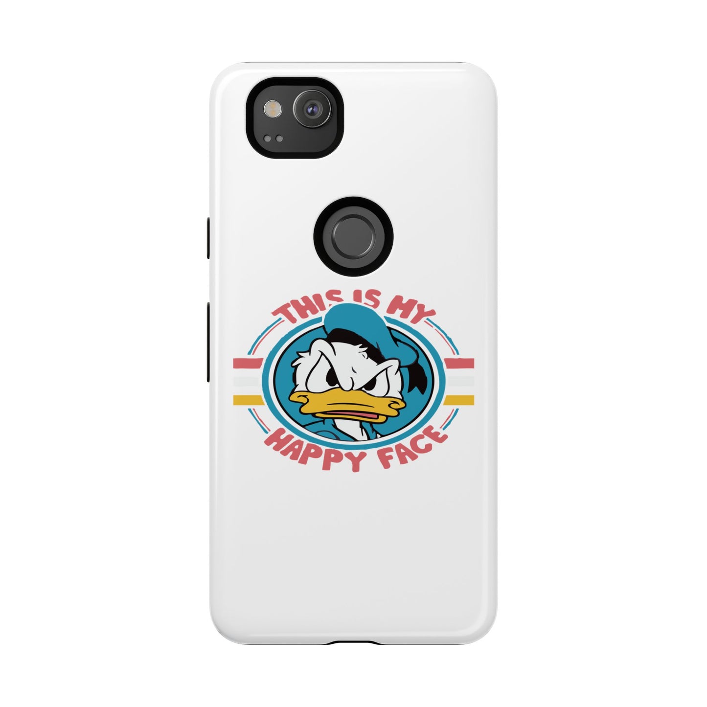 Tough Cases: This is My Happy Face Phone Case, Funny Phone Case, Donald Duck Case, Cute Phone Accessory, Gift for Disney Fans
