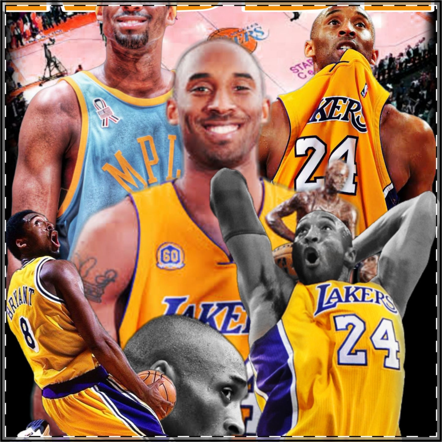 Kobe Bryant Satin Poster, Basketball Wall Art, Sports Decor, Gift for Fans, Home Office Decoration