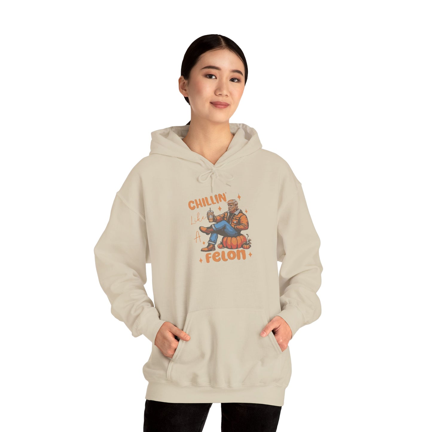 Chillin' Like a Felon Hoodie - Cozy Unisex Sweatshirt for Fall Celebrations