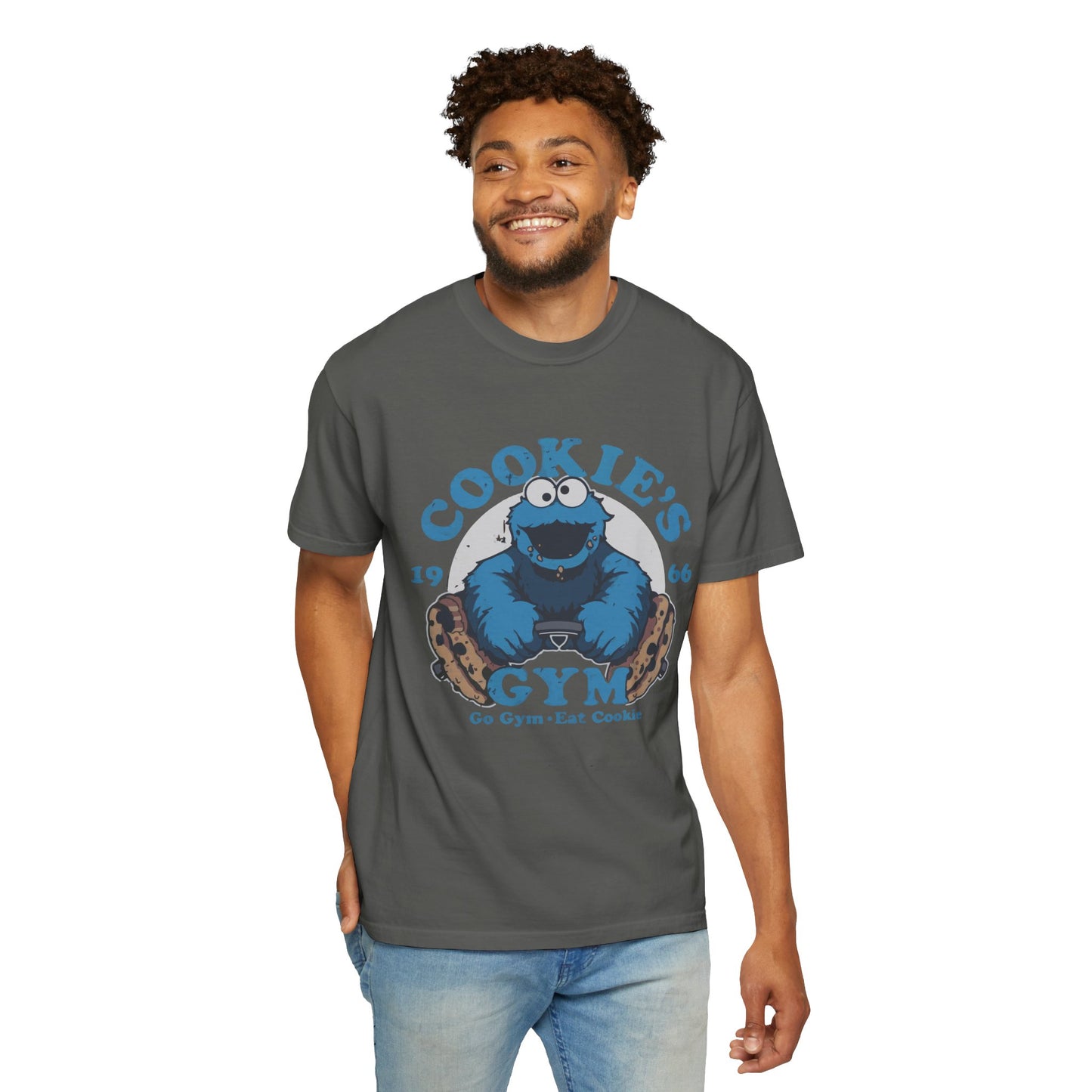 Cookie Monster Inspired Unisex T-Shirt, Fun Gift for Gamers, Casual Wear, Birthday Gift, Kitchen & Gym Motivation
