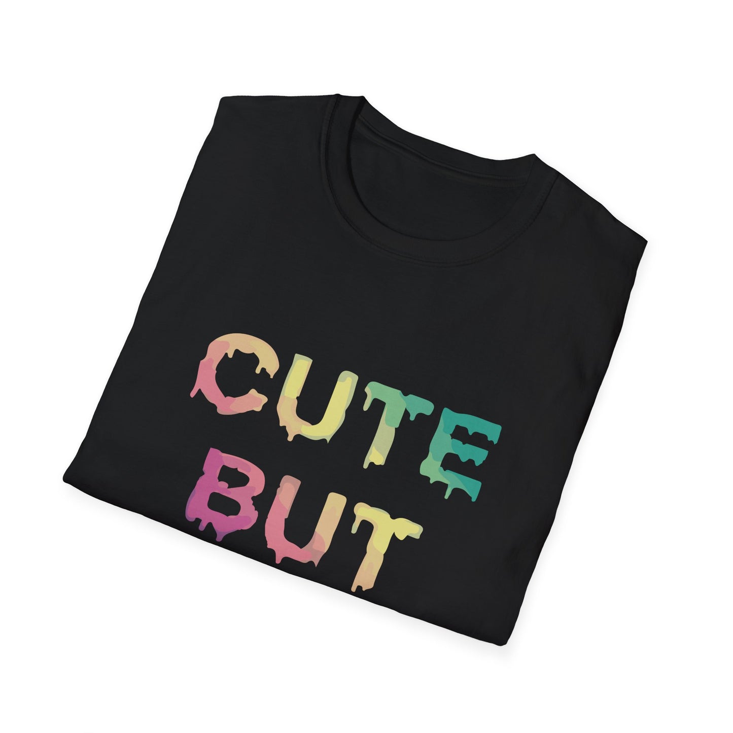 Cute But Psycho Unisex Softstyle T-Shirt, Trendy Graphic Tee, Casual Fashion, Gift for Friends, Everyday Wear, Birthday Present