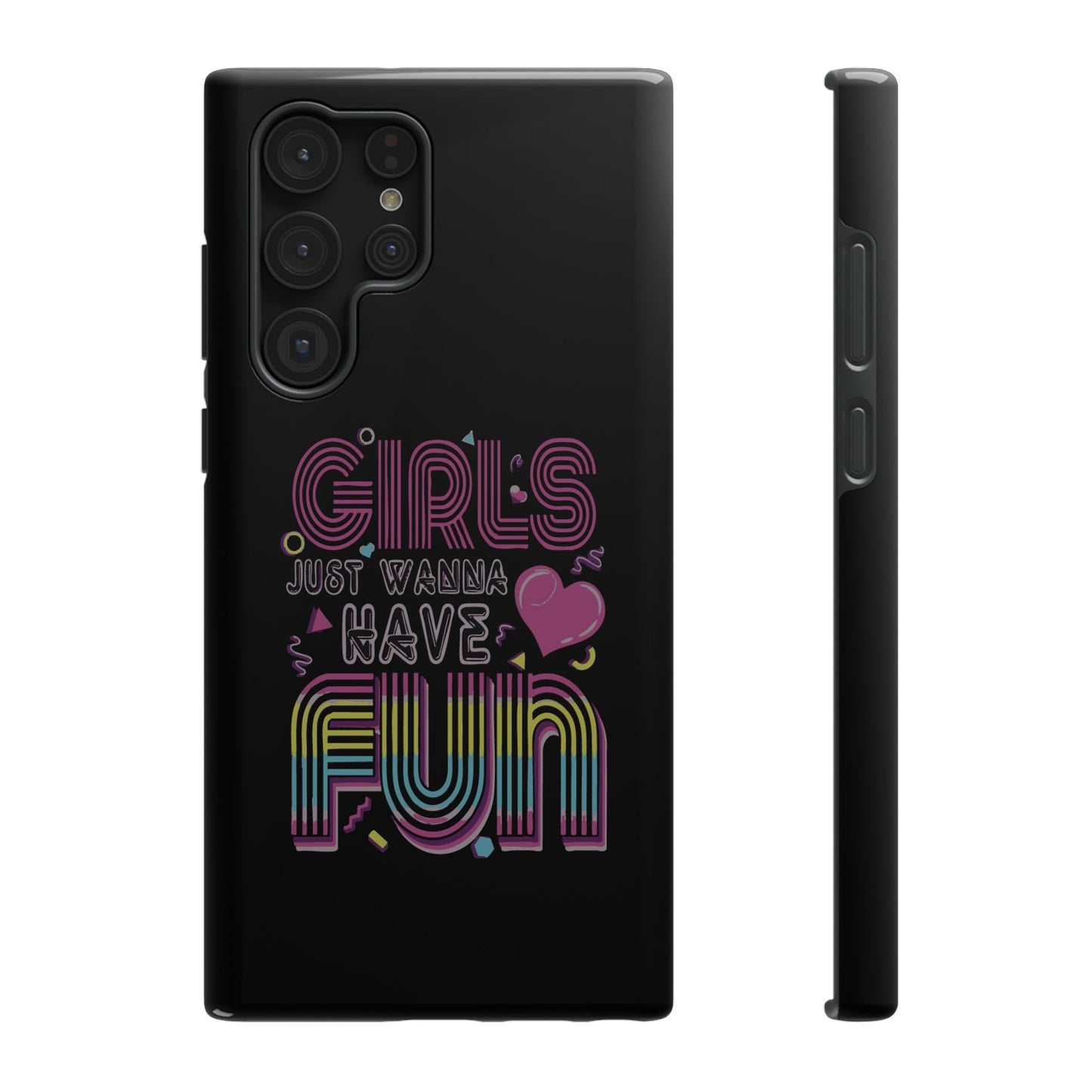 Fun Vibe Phone Case - Girls Just Wanna Have Fun Cell Case, Impact-Resistant Cover, Gift for Teens, Birthday Party Accessory, Trendy Tech