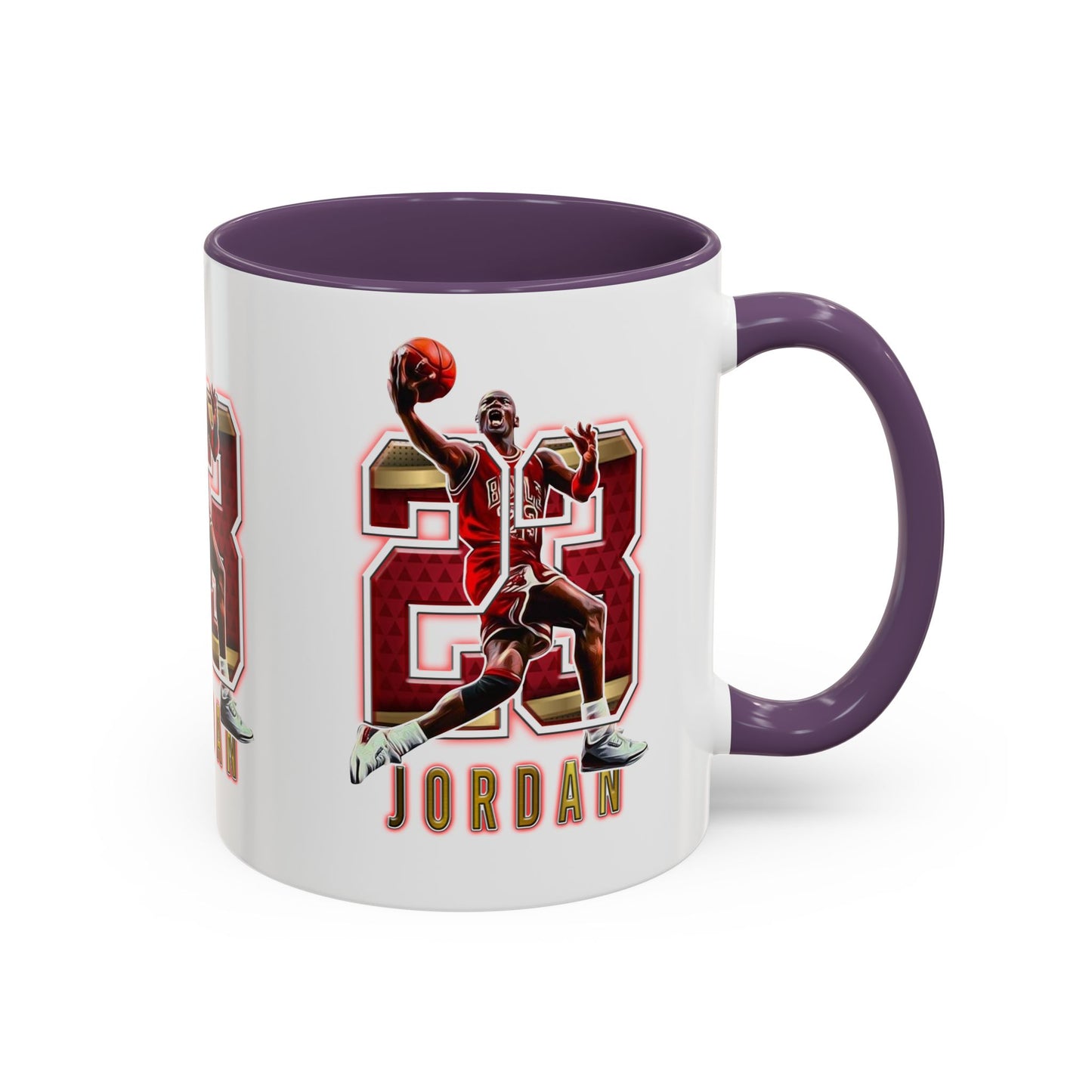 Michael Jordan Accent Coffee Mug - 11oz & 15oz - Perfect Gift for Sports Fans, Collectors, Basketball Lovers, Unique Gift Idea