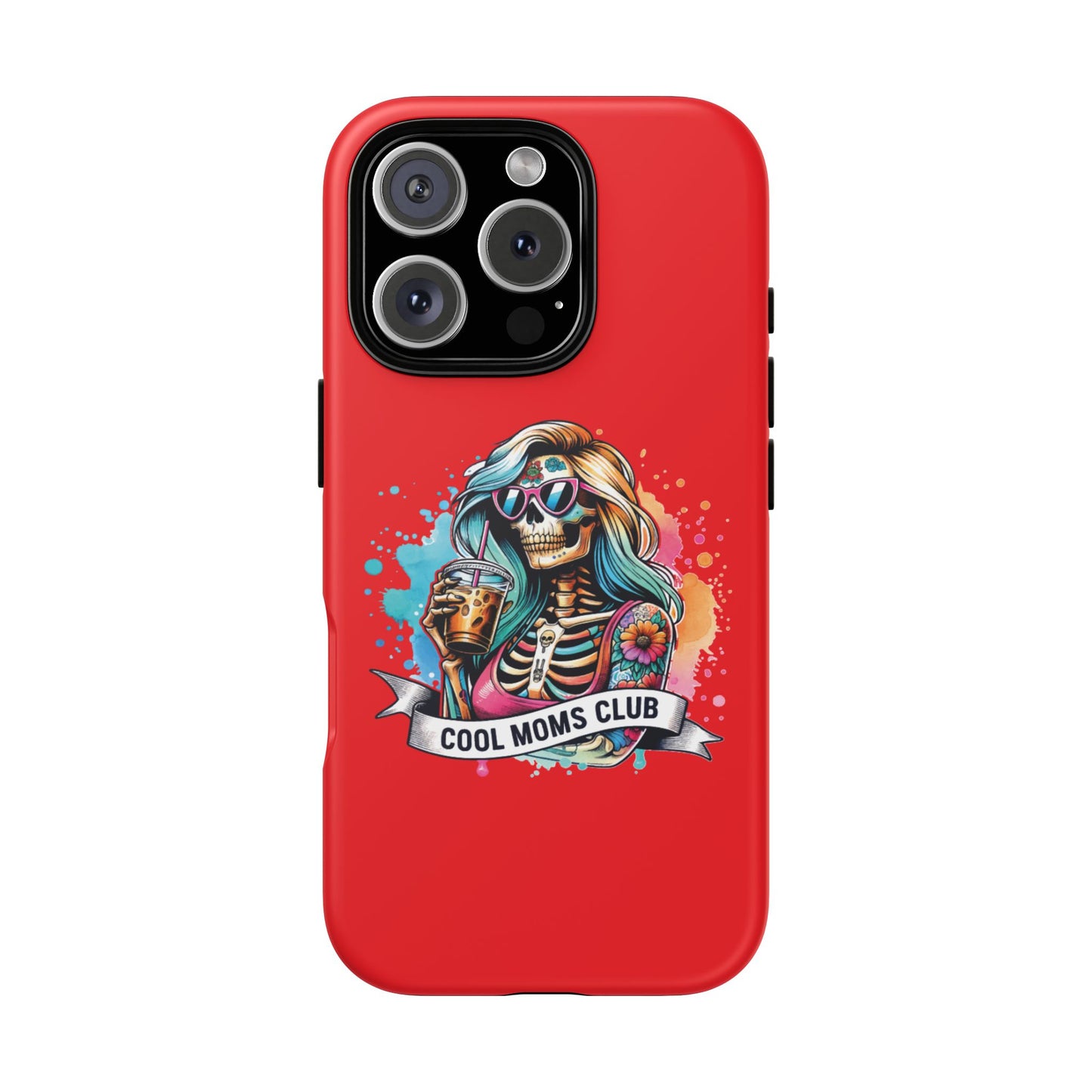 Cool Moms Club Phone Case - Tough Cases, Funky Phone Cover, Gift for Moms, Skeleton Design, Trendy Tech Accessories