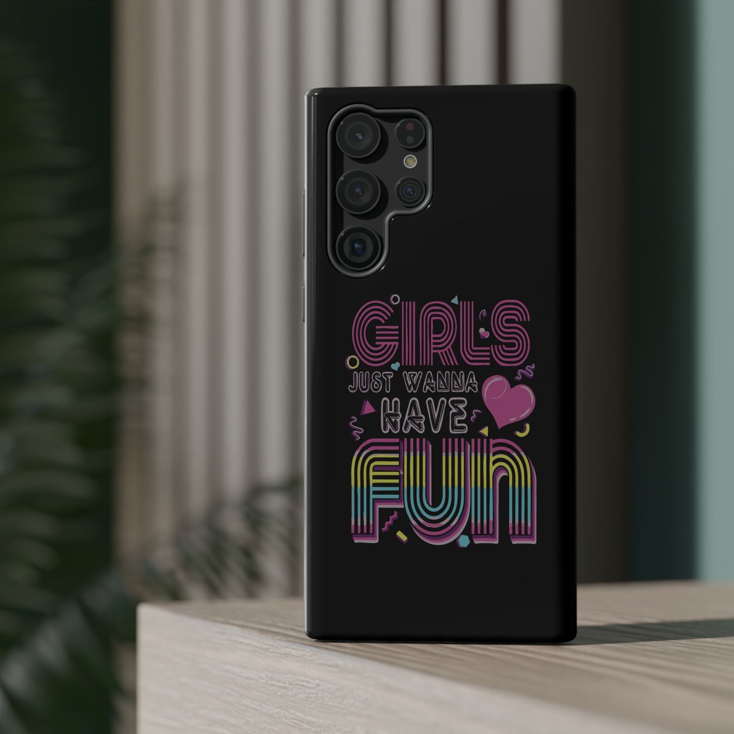 Fun Vibe Phone Case - Girls Just Wanna Have Fun Cell Case, Impact-Resistant Cover, Gift for Teens, Birthday Party Accessory, Trendy Tech