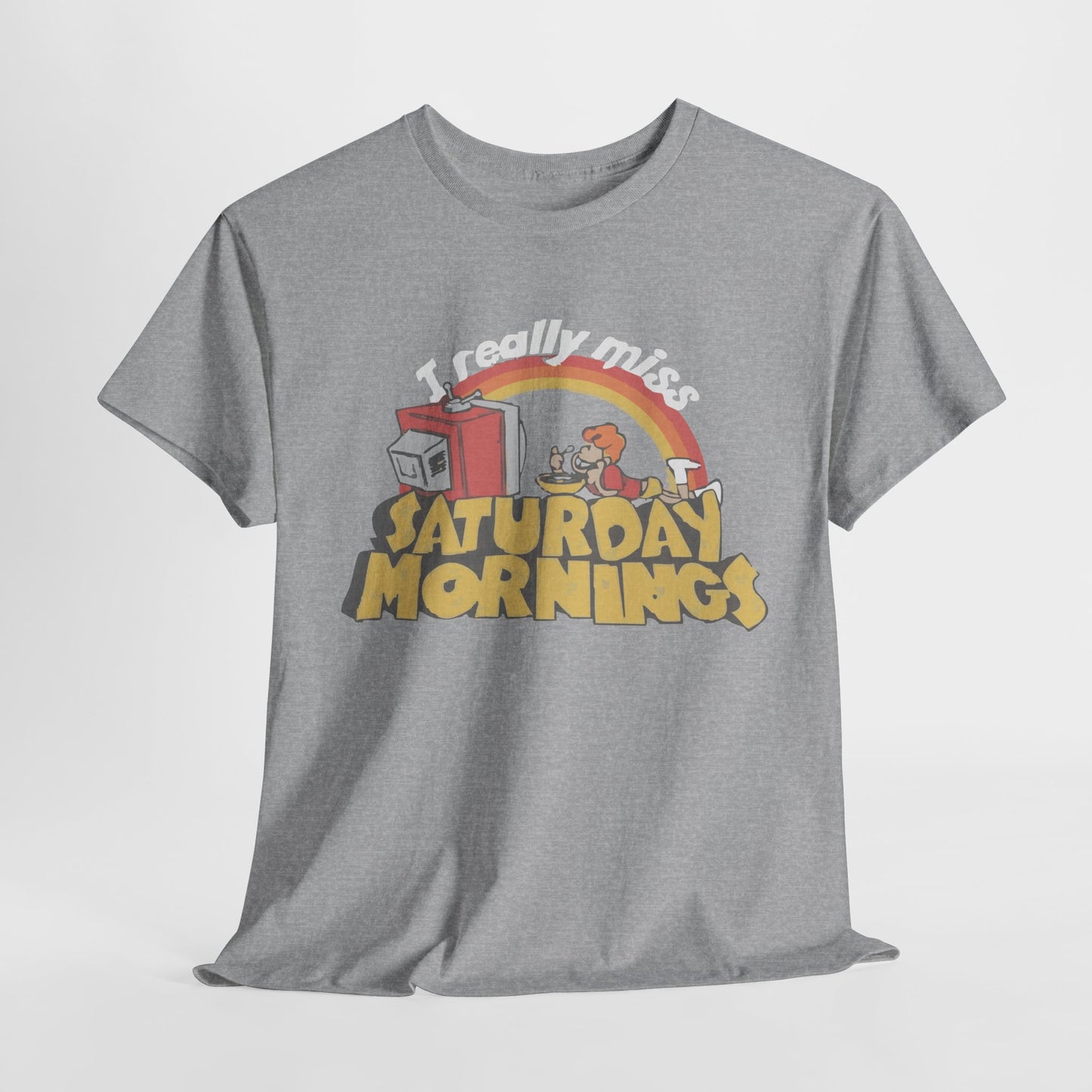 Retro Saturday Mornings Tee, Vintage Cartoon Shirt, Unisex Cotton Tee, Cozy Weekend Vibe, Perfect Gift for Nostalgia Lovers