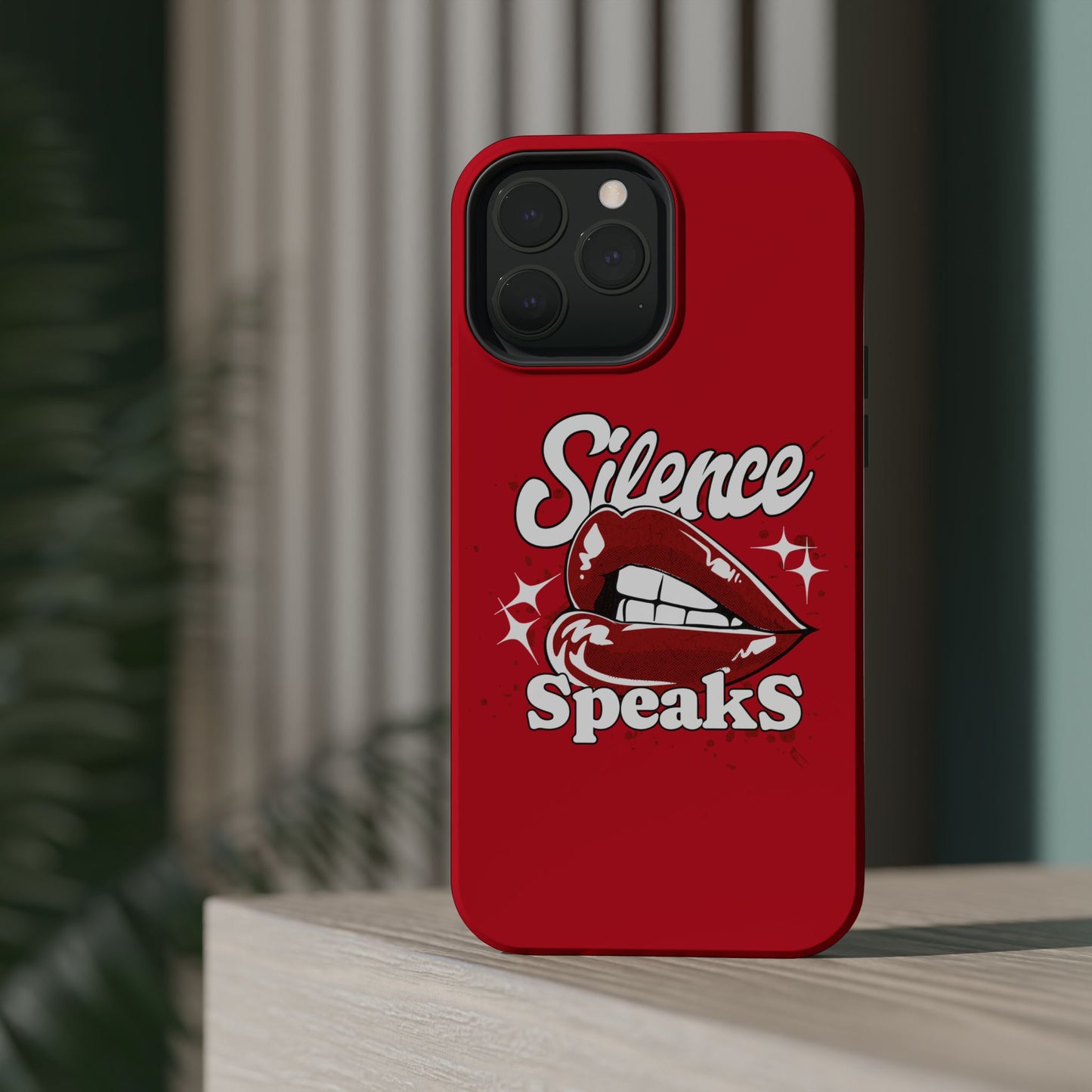 Bold Expression Magnetic Tough Cases, Phone Cover, Gift for Her, Pop Art, Trendy Accessory, Silence Speaks Design