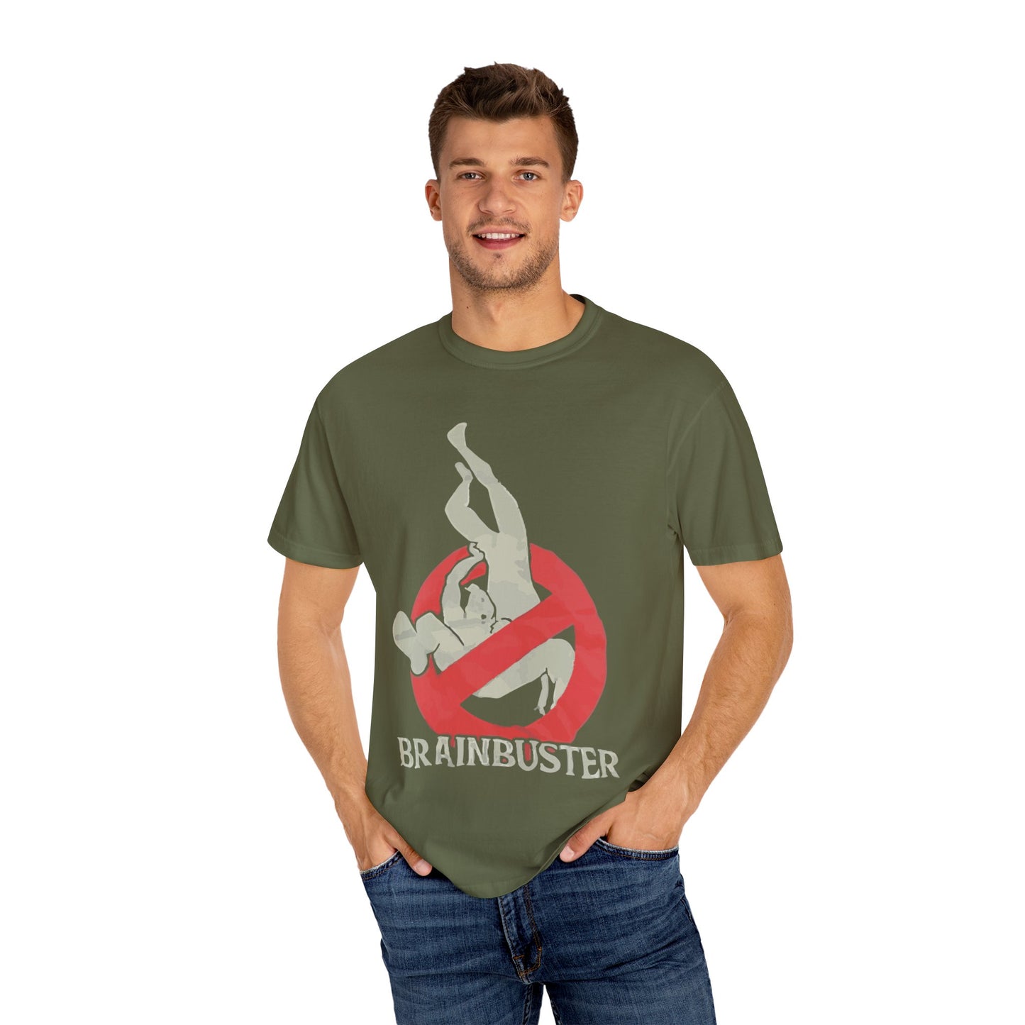 Unisex Fun Graphic T-Shirt, Graphic Tee, Casual Wear, Gift for Wrestling Fans, Brainbuster Design, Humor Apparel, Everyday Style