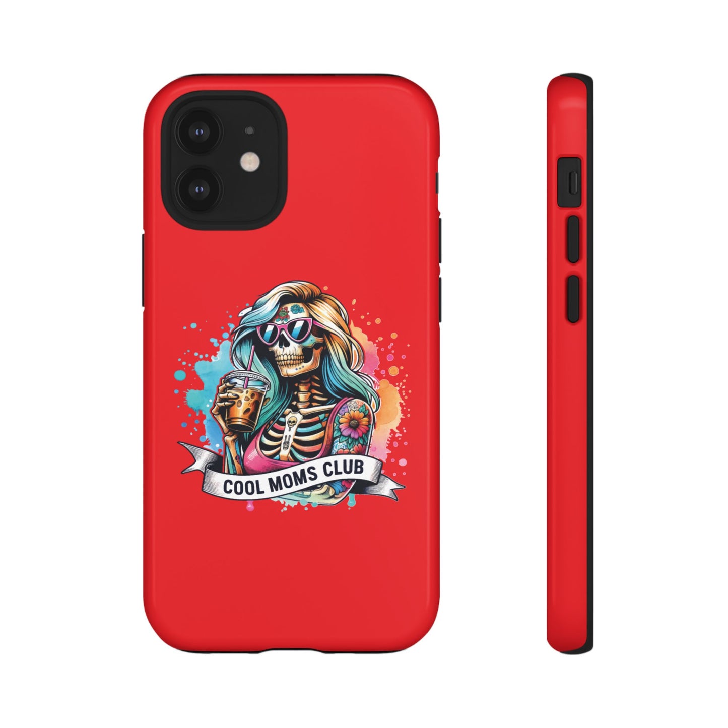 Cool Moms Club Phone Case - Tough Cases, Funky Phone Cover, Gift for Moms, Skeleton Design, Trendy Tech Accessories