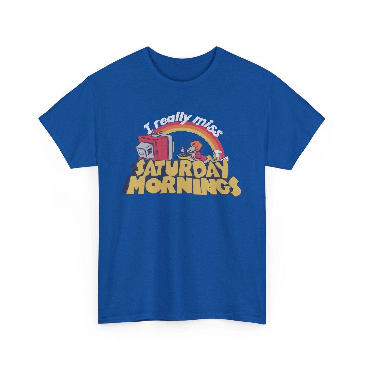 Retro Saturday Mornings Tee, Vintage Cartoon Shirt, Unisex Cotton Tee, Cozy Weekend Vibe, Perfect Gift for Nostalgia Lovers