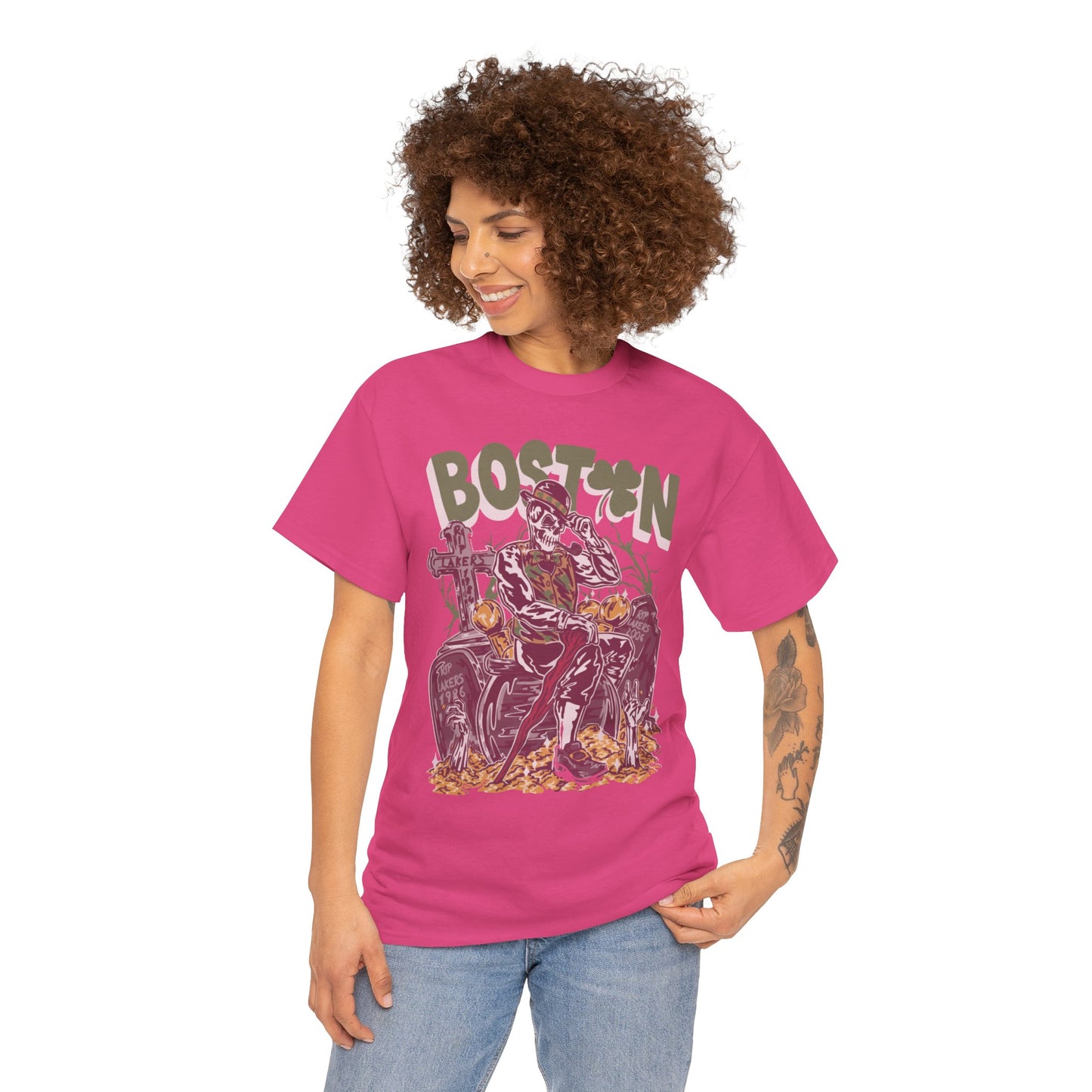 Boston Graphic Tee, Unisex Heavy Cotton T-Shirt, Vintage Boston Shirt, Irish Pride Apparel, St. Patrick's Day Gift, Casual Wear