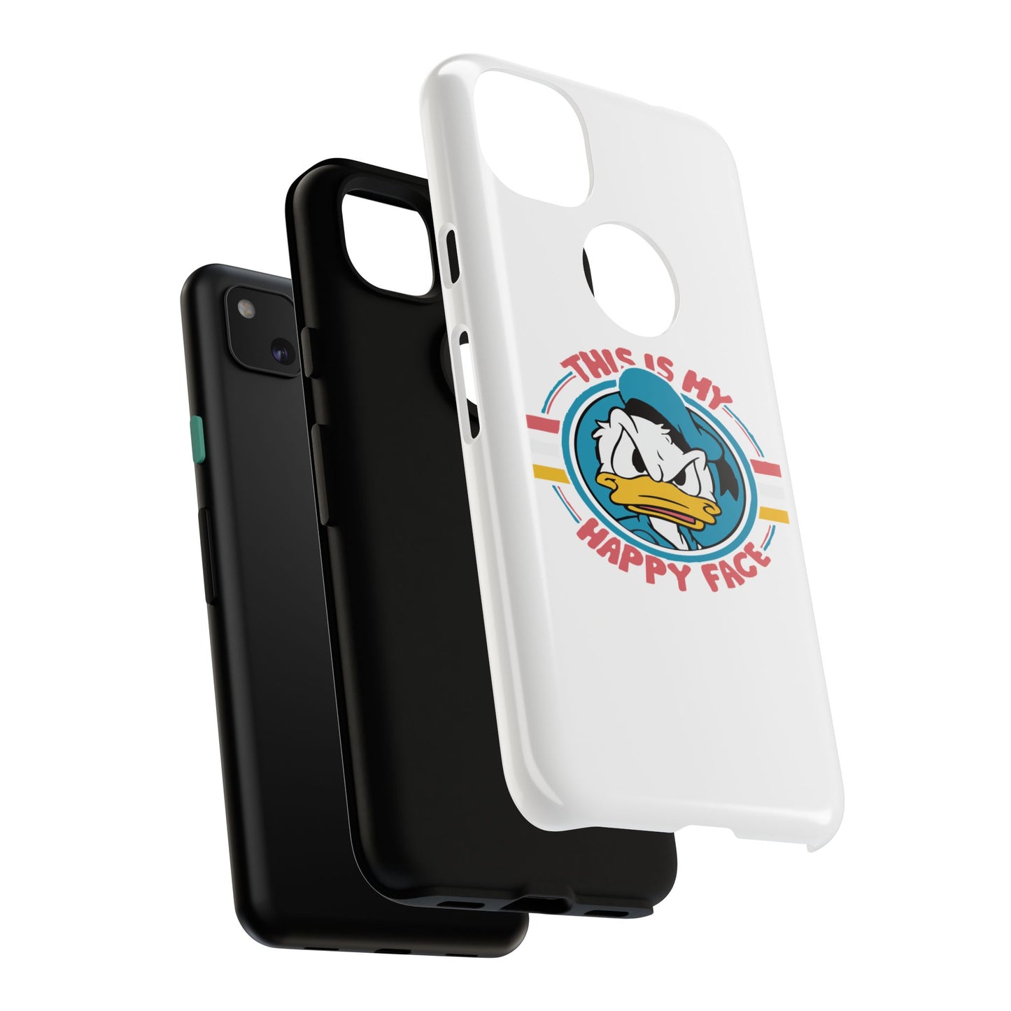 Tough Cases: This is My Happy Face Phone Case, Funny Phone Case, Donald Duck Case, Cute Phone Accessory, Gift for Disney Fans