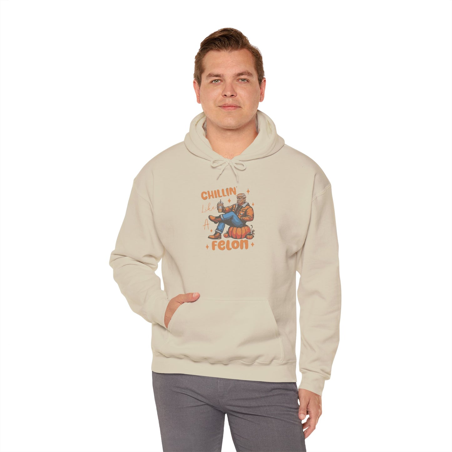 Chillin' Like a Felon Hoodie - Cozy Unisex Sweatshirt for Fall Celebrations