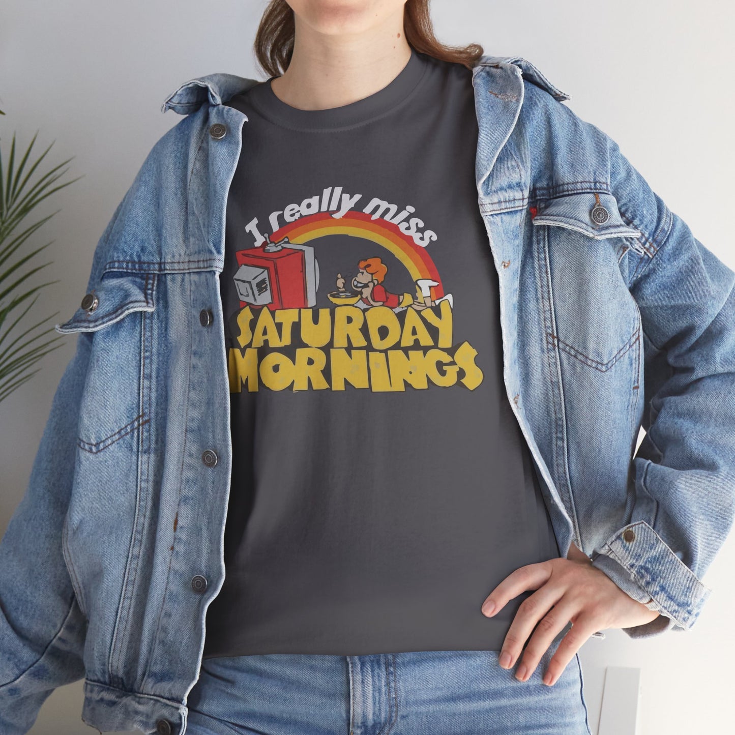 Retro Saturday Mornings Tee, Vintage Cartoon Shirt, Unisex Cotton Tee, Cozy Weekend Vibe, Perfect Gift for Nostalgia Lovers