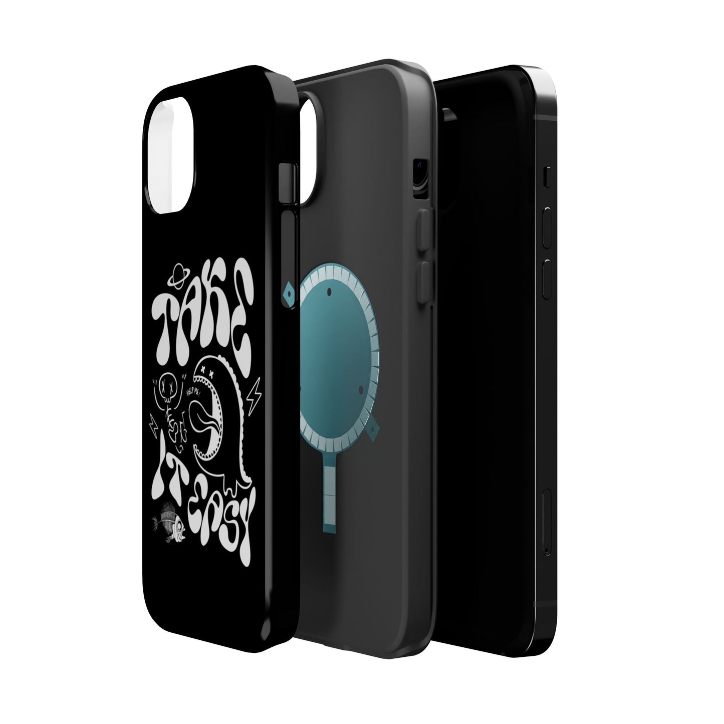 Magnetic Phone Case - Take It Easy Design, Cute Phone Cover, Gift for Him or Her, Trendy Accessories, Unique Tech Gifts