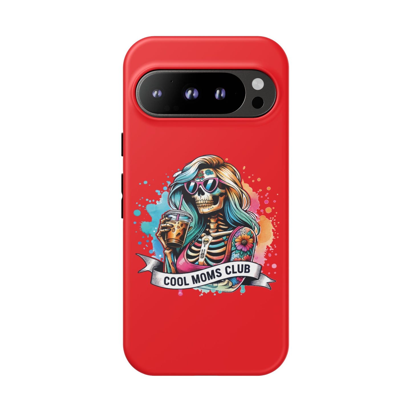 Cool Moms Club Phone Case - Tough Cases, Funky Phone Cover, Gift for Moms, Skeleton Design, Trendy Tech Accessories