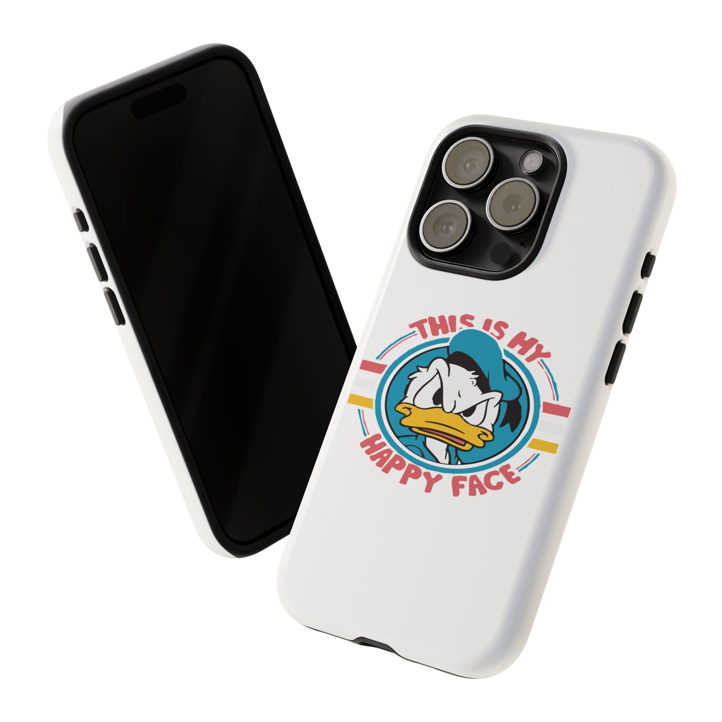 Tough Cases: This is My Happy Face Phone Case, Funny Phone Case, Donald Duck Case, Cute Phone Accessory, Gift for Disney Fans