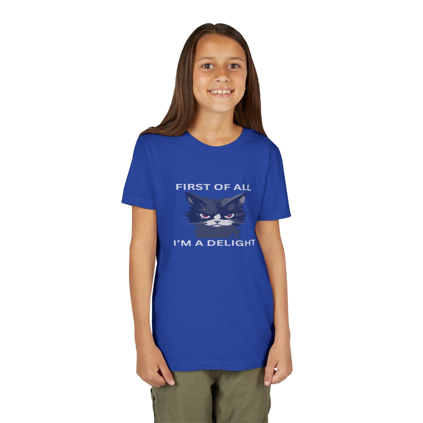 Youth Cat Humor Tee - Perfect for Cat Lovers, Birthday Gifts for Kids, Everyday Wear, Funny Quotes Shirt, Gift for Pet Lovers