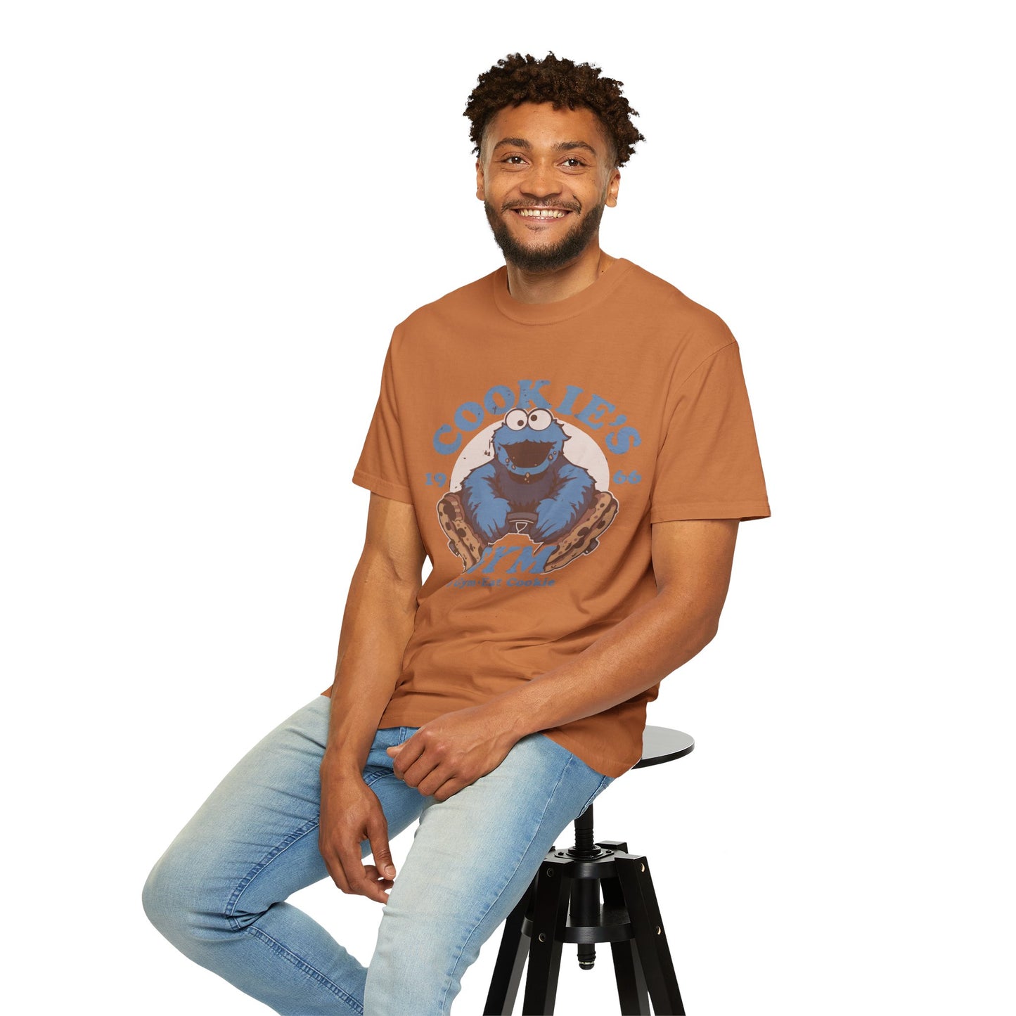 Cookie Monster Inspired Unisex T-Shirt, Fun Gift for Gamers, Casual Wear, Birthday Gift, Kitchen & Gym Motivation