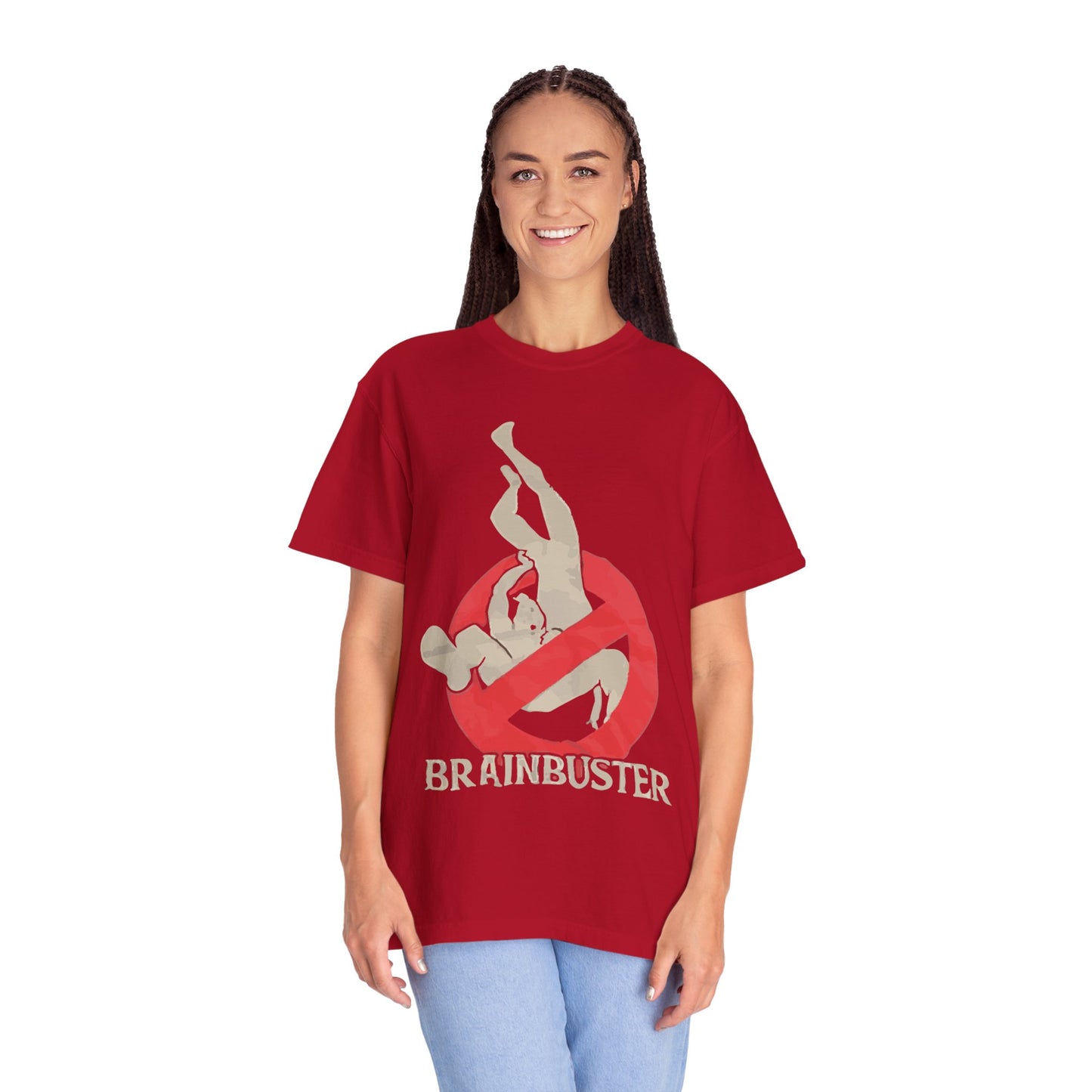 Unisex Fun Graphic T-Shirt, Graphic Tee, Casual Wear, Gift for Wrestling Fans, Brainbuster Design, Humor Apparel, Everyday Style