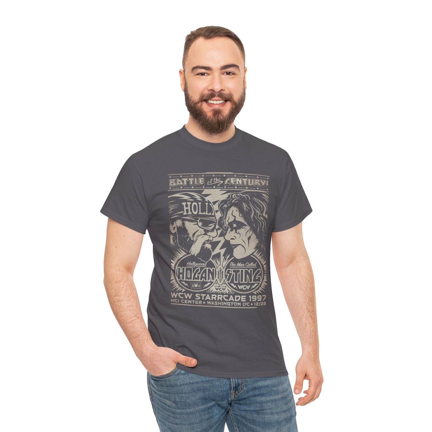 Vintage Wrestling Tee - Hulk vs Sting Retro Sports Nostalgia - Classic WCW Unisex Heavy Cotton Tee
