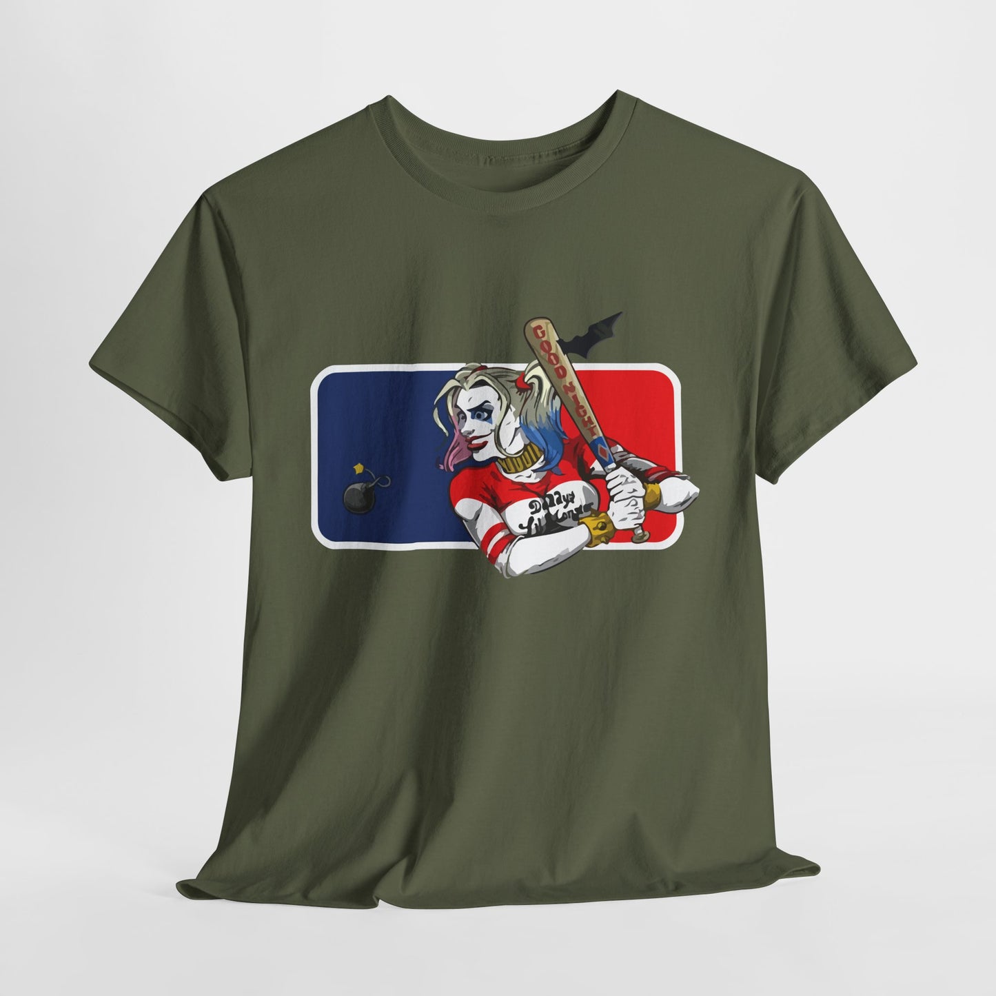 Unisex Baseball Graphic Tee - Harley Quinn DC Casual Wear for Sports Lovers