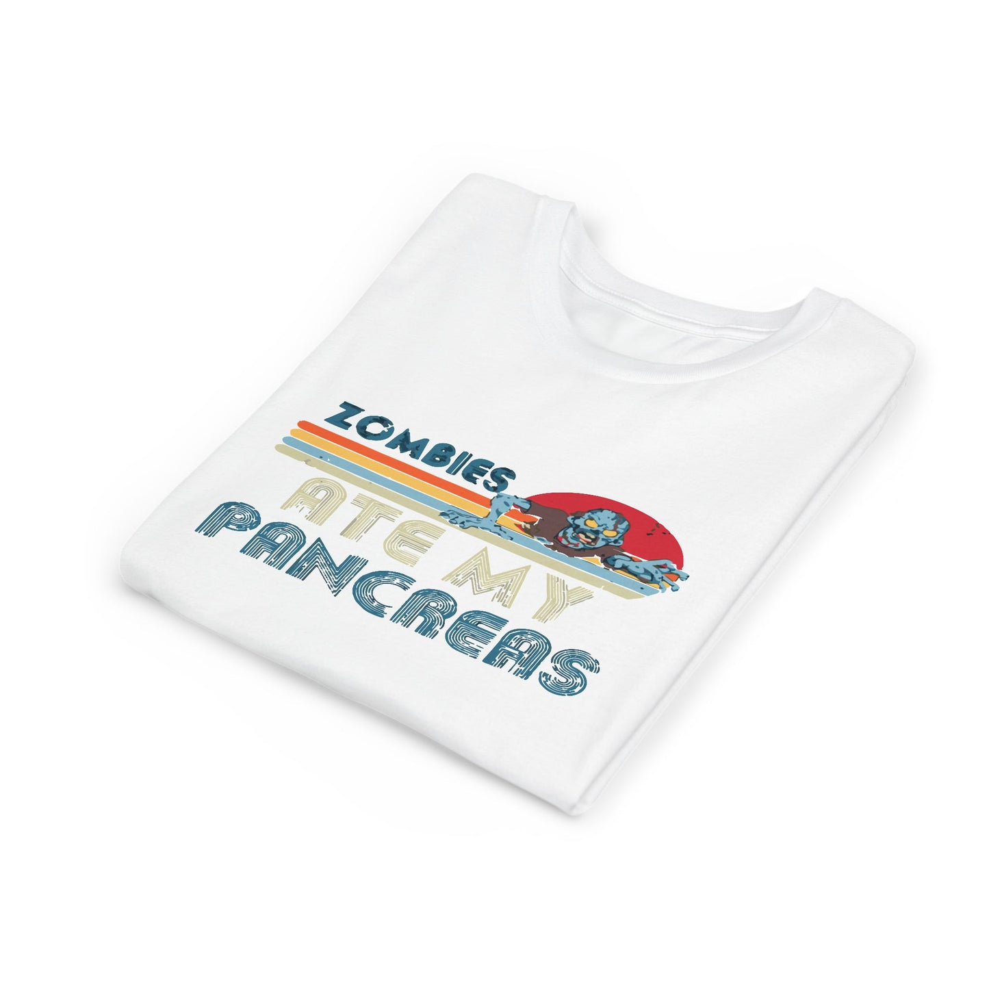 Youth Zombie Tee, Cute Graphic T-Shirt for Kids, Fun Short Sleeve Top, Halloween Costume, Gift for Little Horror Fans