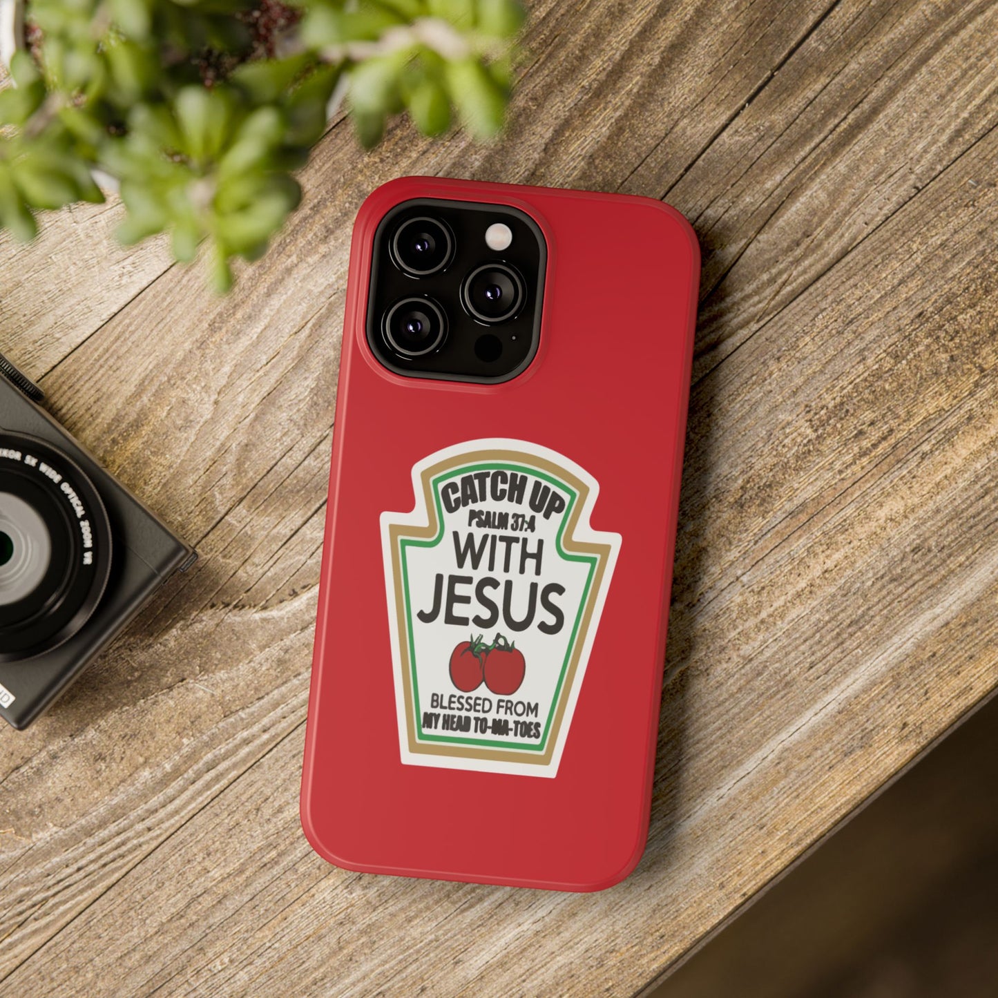 Fun Christian Phone Case, Catch Up with Jesus, Impact-Resistant, Faith-Based Gift, Religious Accessories, Bible Verses
