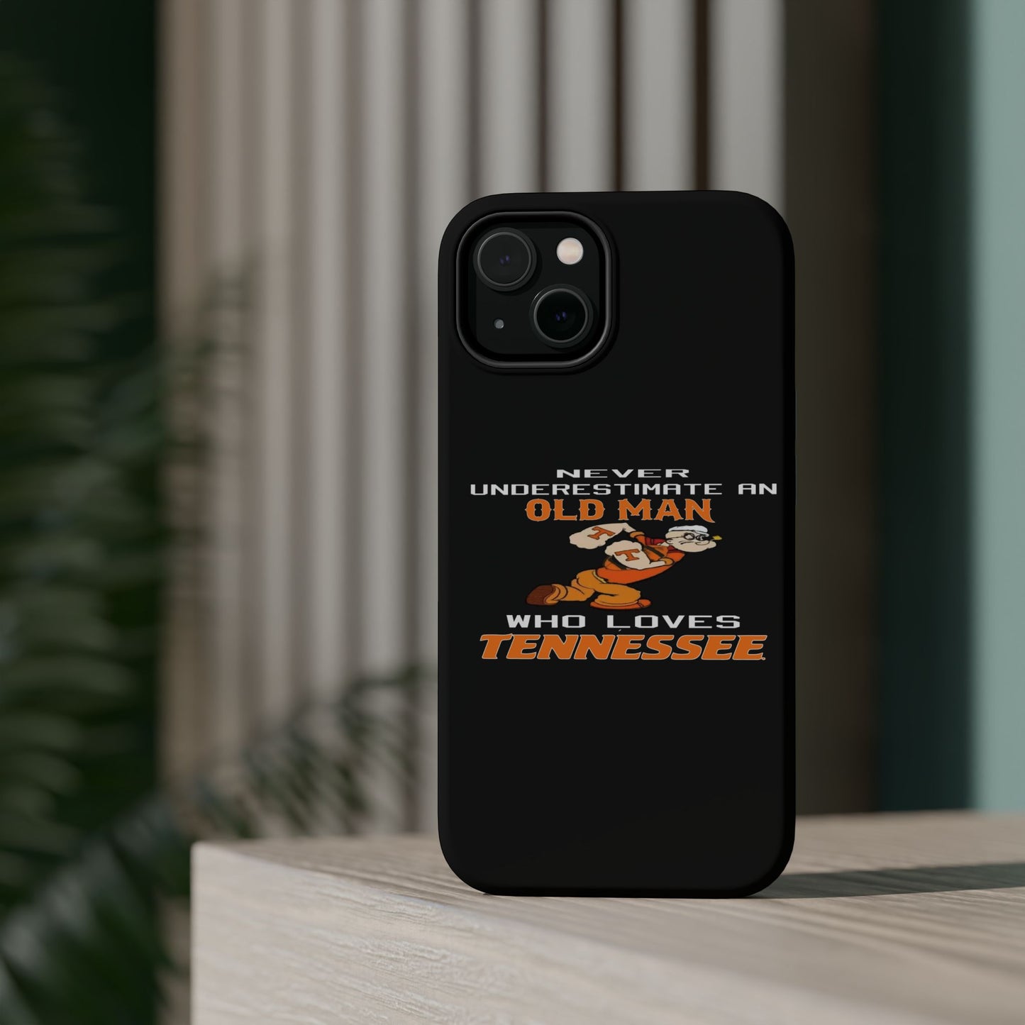 Tough Phone Case, Old Man Who Loves Tennessee, Gift for Grandpa, Tennessee Pride, Men's Accessories, Father's Day, Custom Cases
