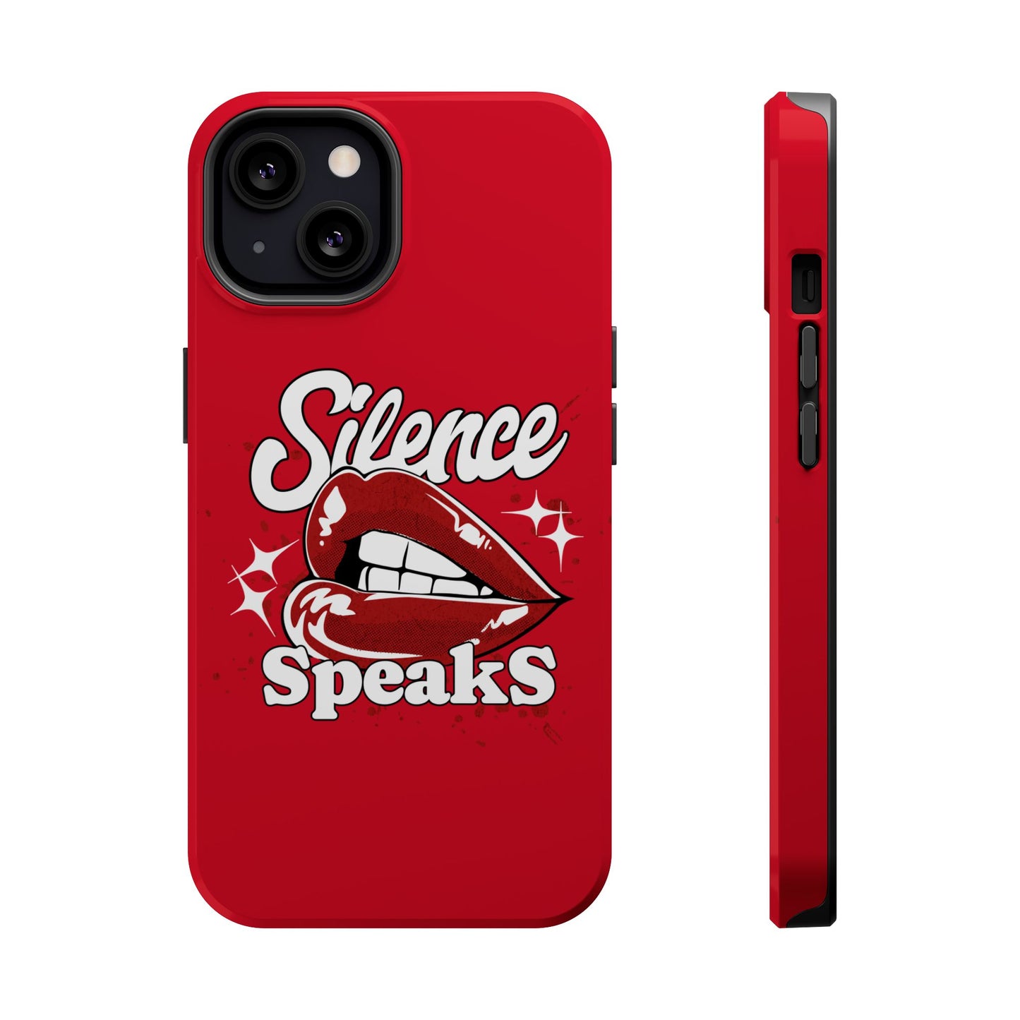 Bold Expression Magnetic Tough Cases, Phone Cover, Gift for Her, Pop Art, Trendy Accessory, Silence Speaks Design