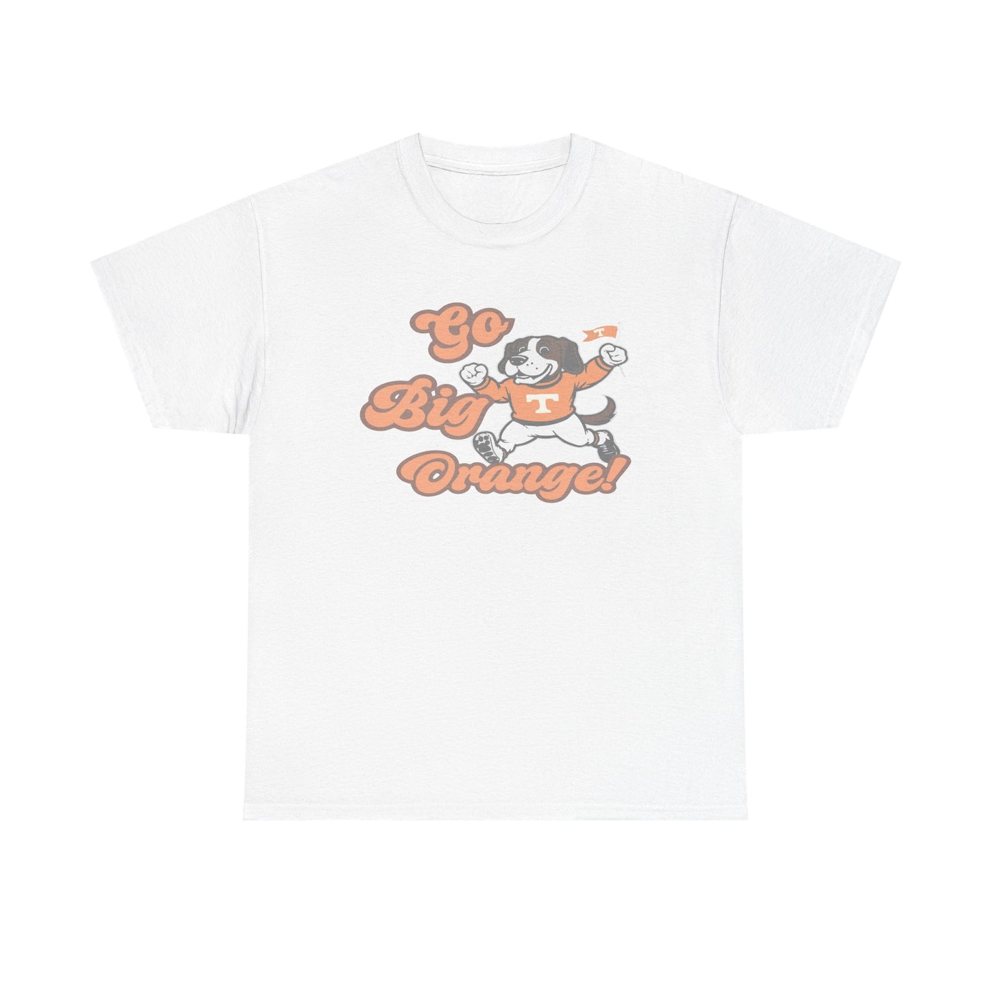 Go Big Orange Unisex Heavy Cotton Tee, Sports Fan Shirt, Casual Wear, College Game Day Top, Gift for Sports Enthusiasts