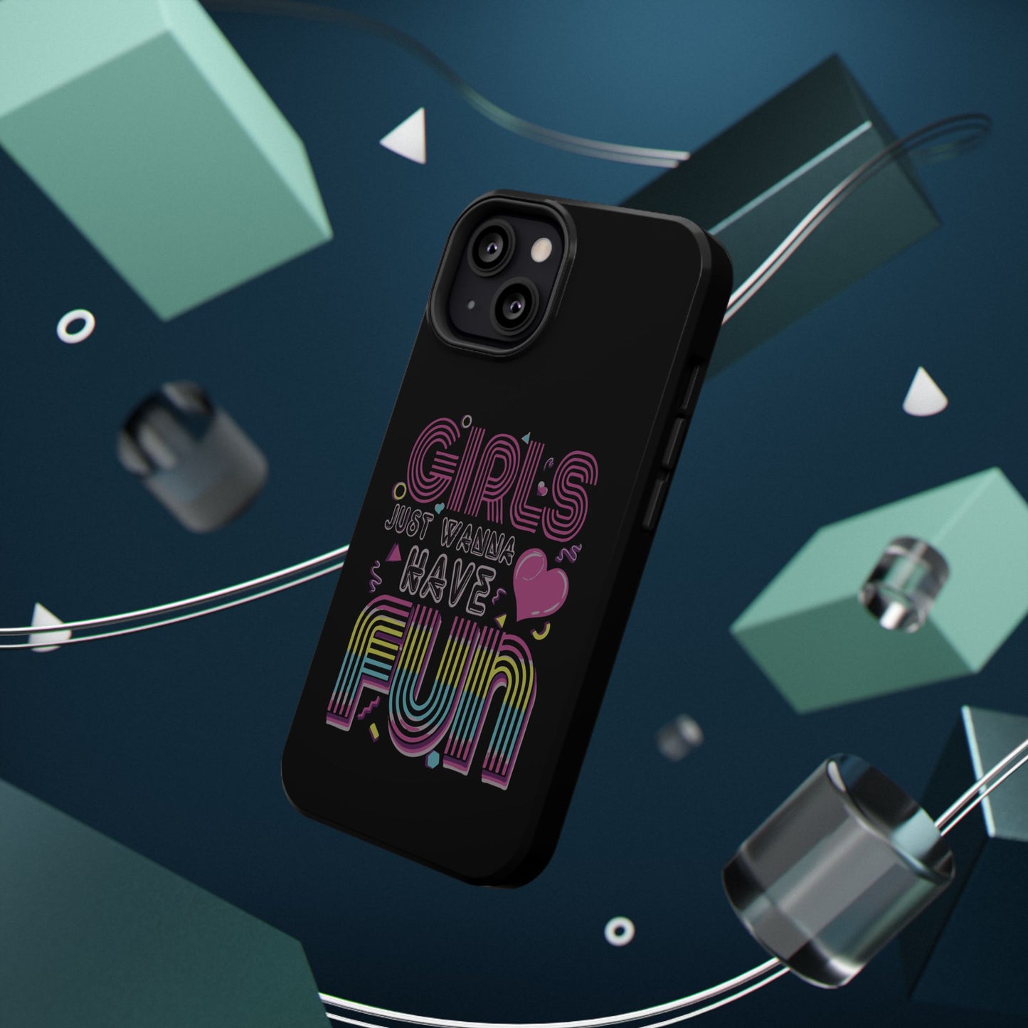 Fun Vibe Phone Case - Girls Just Wanna Have Fun Cell Case, Impact-Resistant Cover, Gift for Teens, Birthday Party Accessory, Trendy Tech
